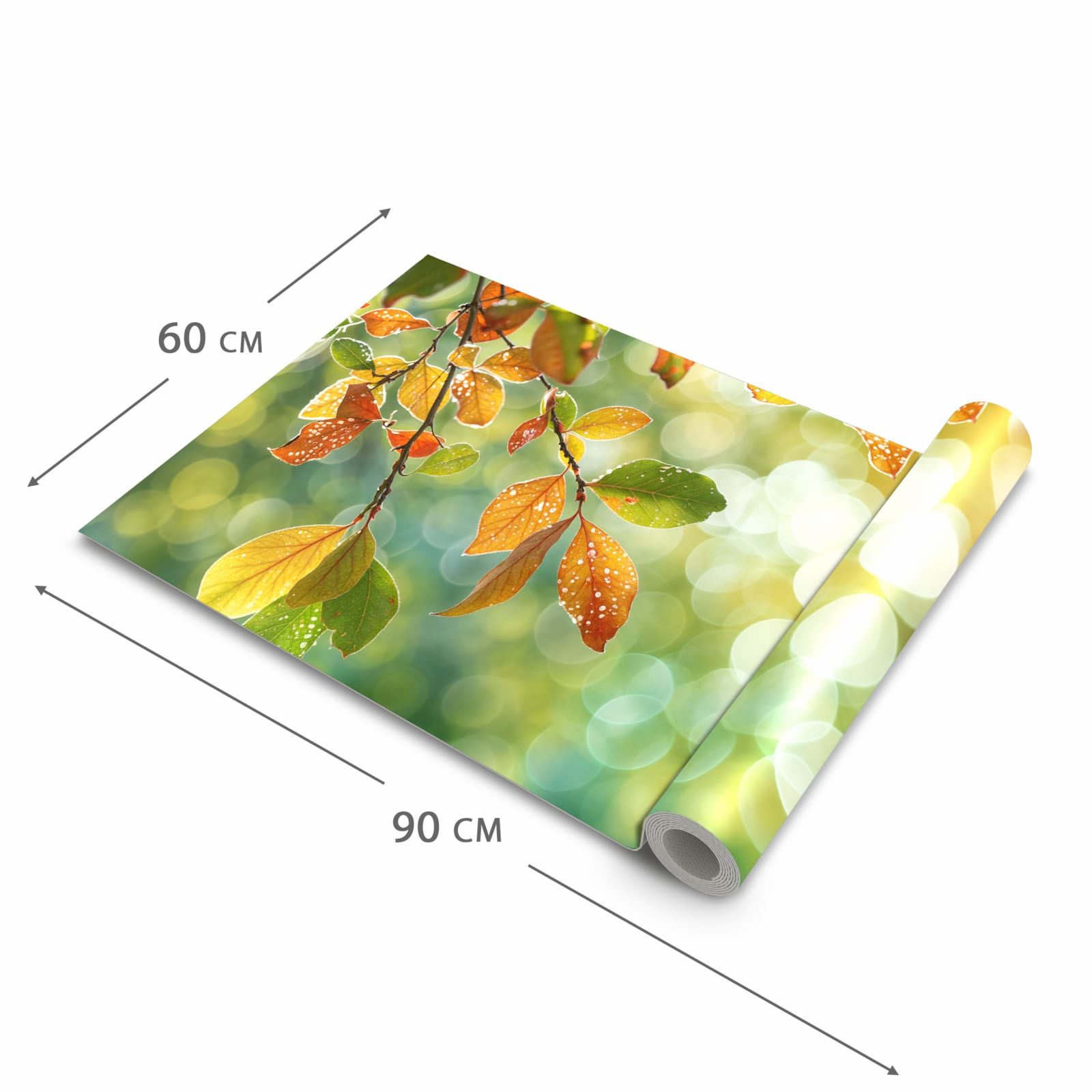 Formstabiler abwaschbarer Küchenteppich mit Motiv Herbstlaube Lichtspiel in der Grösse 60x120 cm