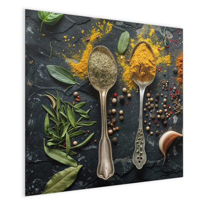 Magnettafel mit dem Motiv Zwei Gewürzlöffel