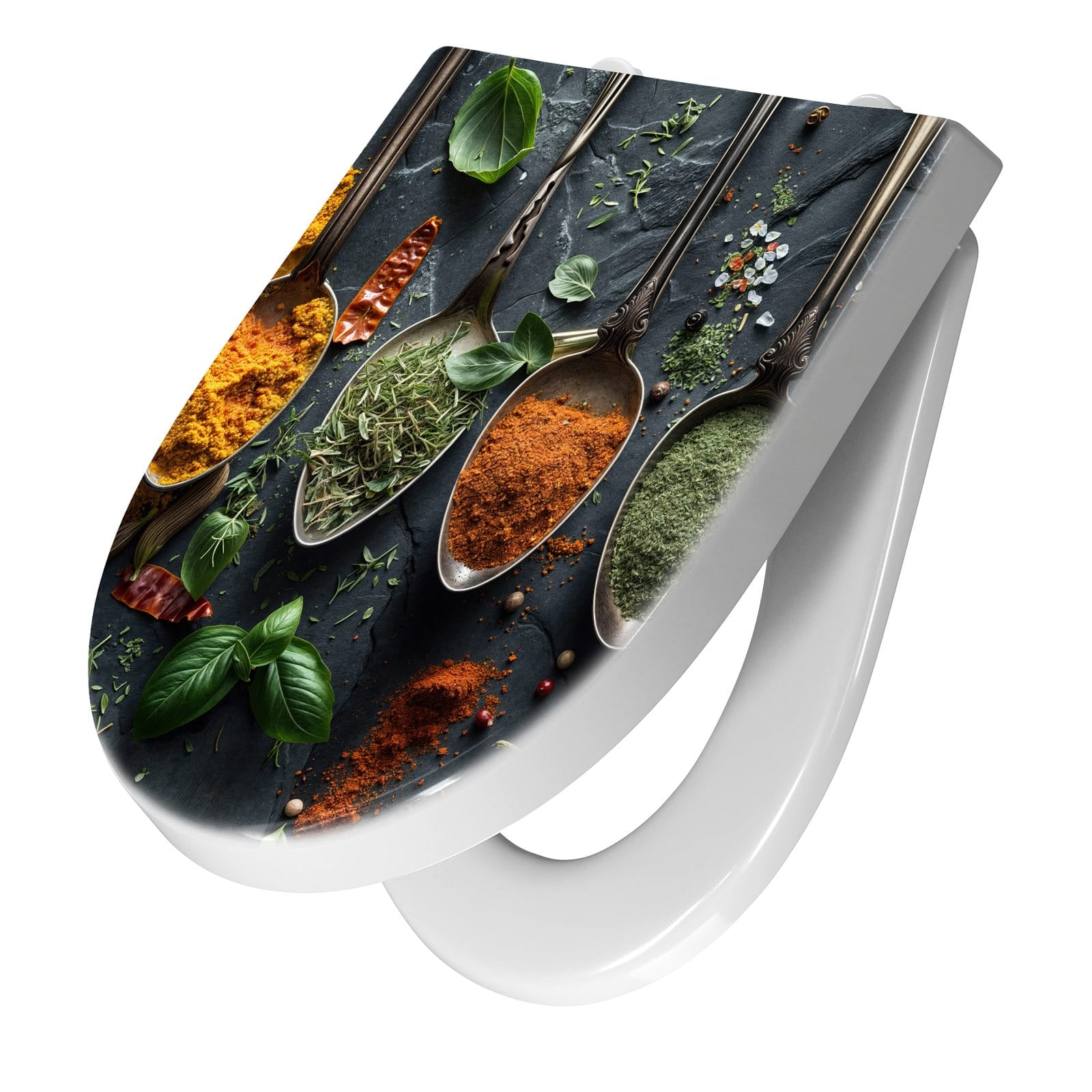 WC-Sitz mit Absenkautomatik Kräuter Gewürze