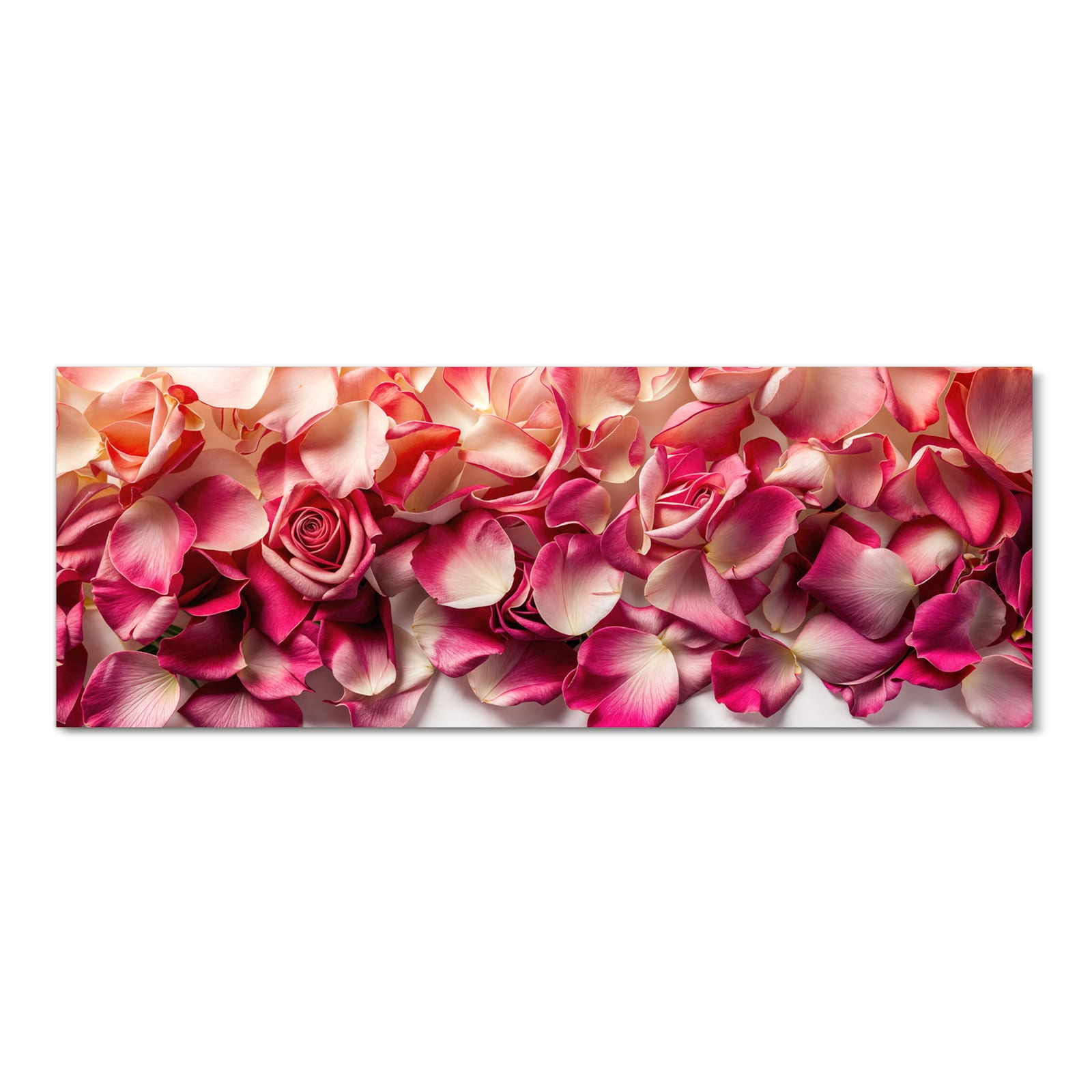 Dünner Küchenteppich mit Motiv Rosenblätterbuntes Spiel in Frontansicht für Ordnung & Übersicht