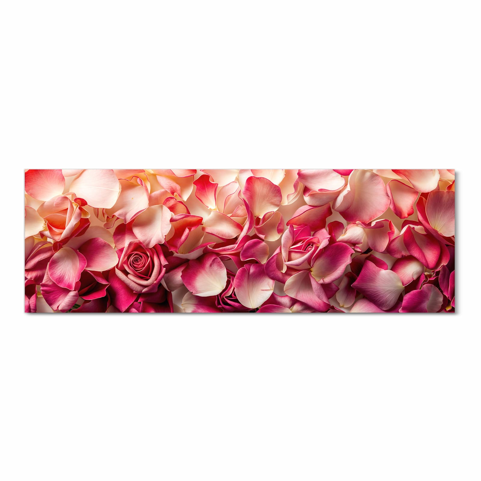 Küchenteppich mit Motiv Rosenblätterbuntes Spiel in Frontansicht für angenehme Haptik