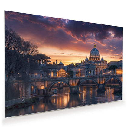 Wandbild mit dem Motiv Rom im Abendlicht