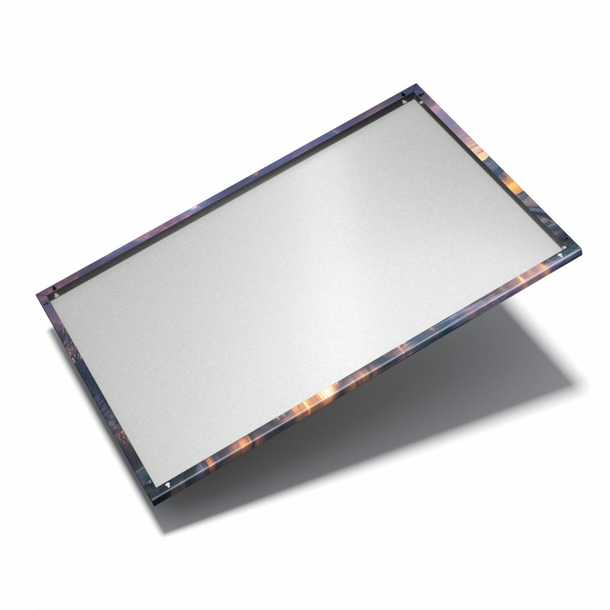 Nur 7 mm – liegt eng an der Wand – Metall Magnettafel - Rom im Abendlicht