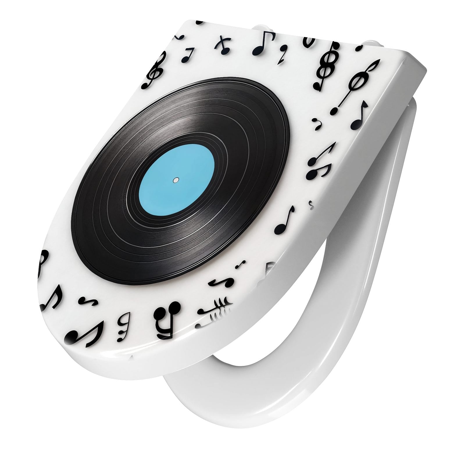 WC-Sitz mit Absenkautomatik Schallplatte Musik