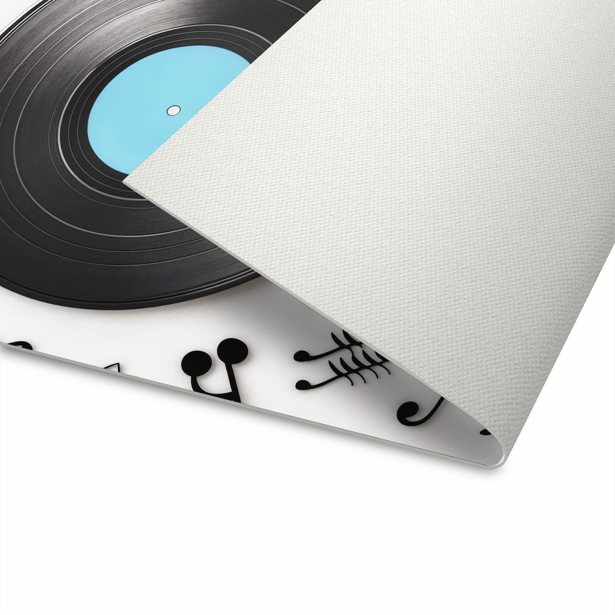 Pflegeleichter Küchenteppich mit Motiv Schallplatte Musik in der Unterseite