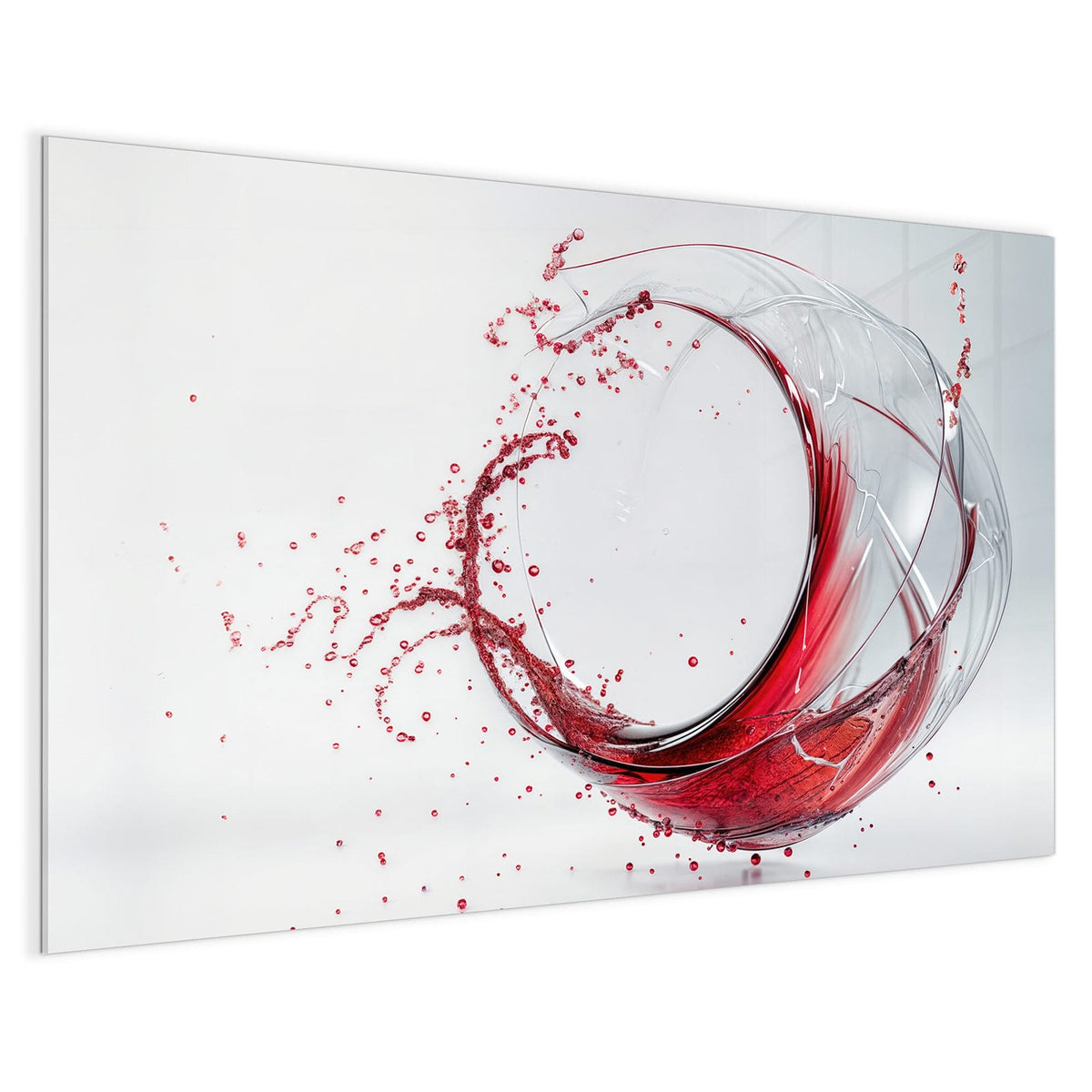 4 mm Glas statt lackiertem Blech – Magnettafel - Wirbelnder Rotwein
