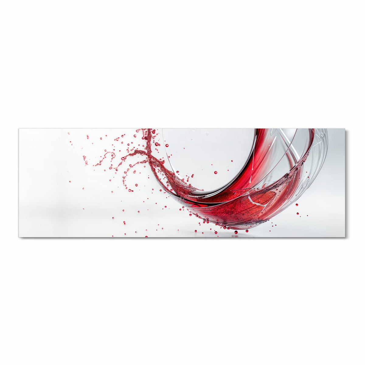 Rutschfester Küchenläufer mit Motiv Rotwein Spritzer in Frontansicht für sicheren Stand