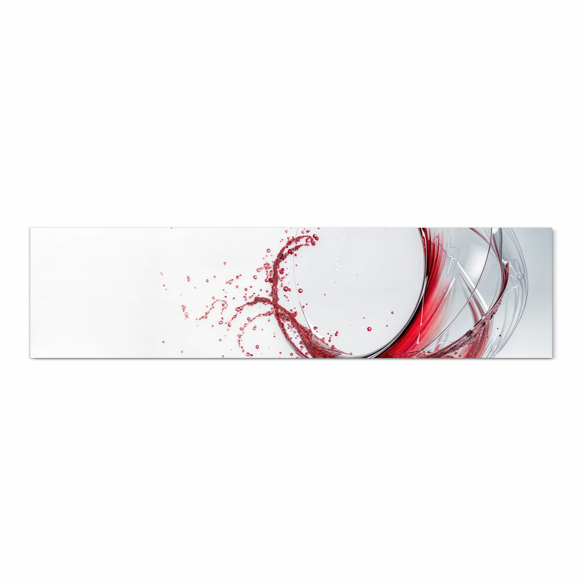 Pflegeleichter rutschfester Küchenläufer mit Motiv Rotwein Spritzer in Frontansicht