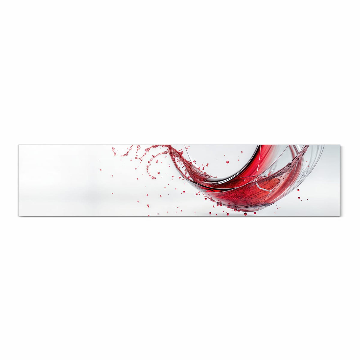 Waschbarer Küchenläufer mit Motiv Rotwein Spritzer in Frontansicht für angenehme Haptik