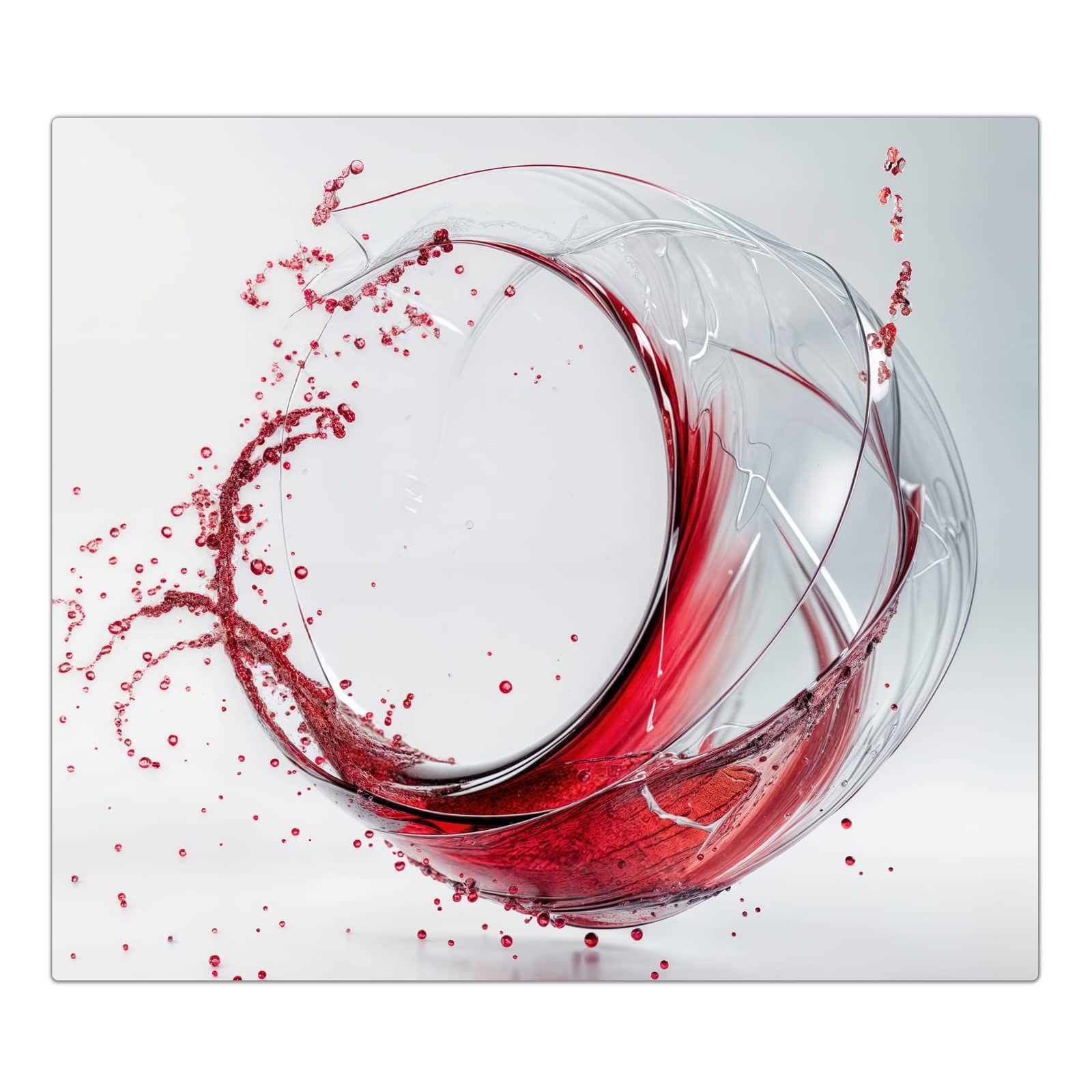 1-teilige Ceranfeld Abdeckplatten mit Rotwein Spritzer-Motiv in der Frontansicht #grösse_1-Teilig (60x52cm)