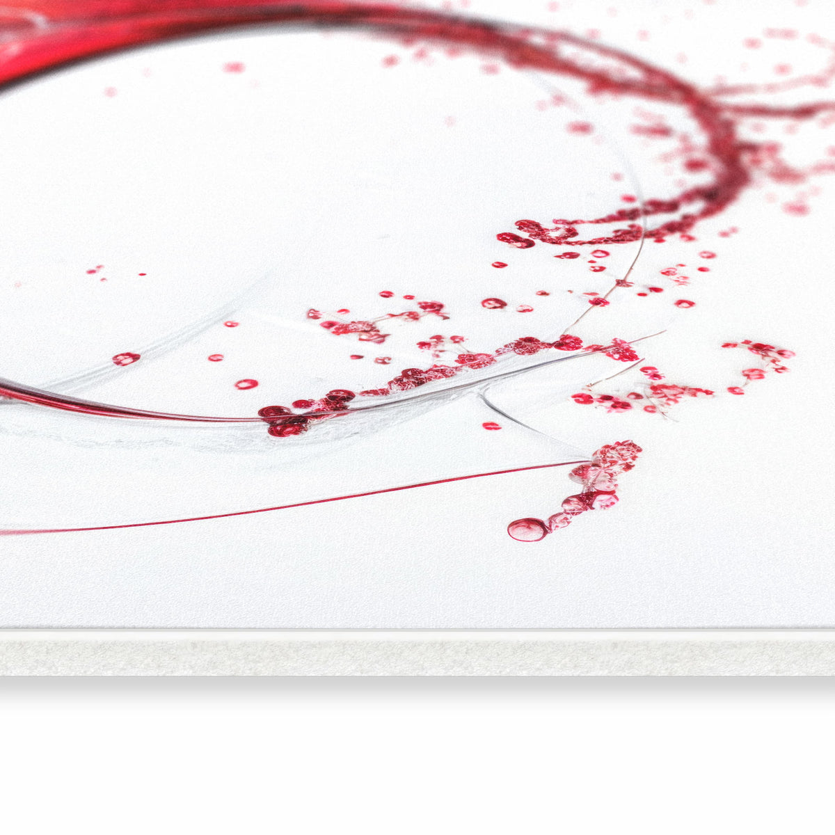 Rutschfester Küchenläufer mit Motiv Rotwein Spritzer in seitlicher Ansicht