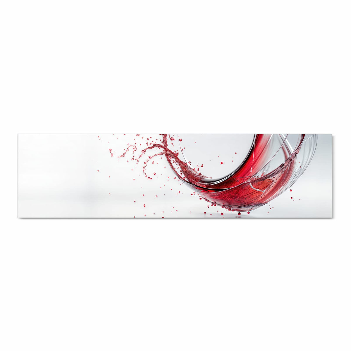 Rutschfester moderner Küchenläufer mit Motiv Rotwein Spritzer in Frontansicht