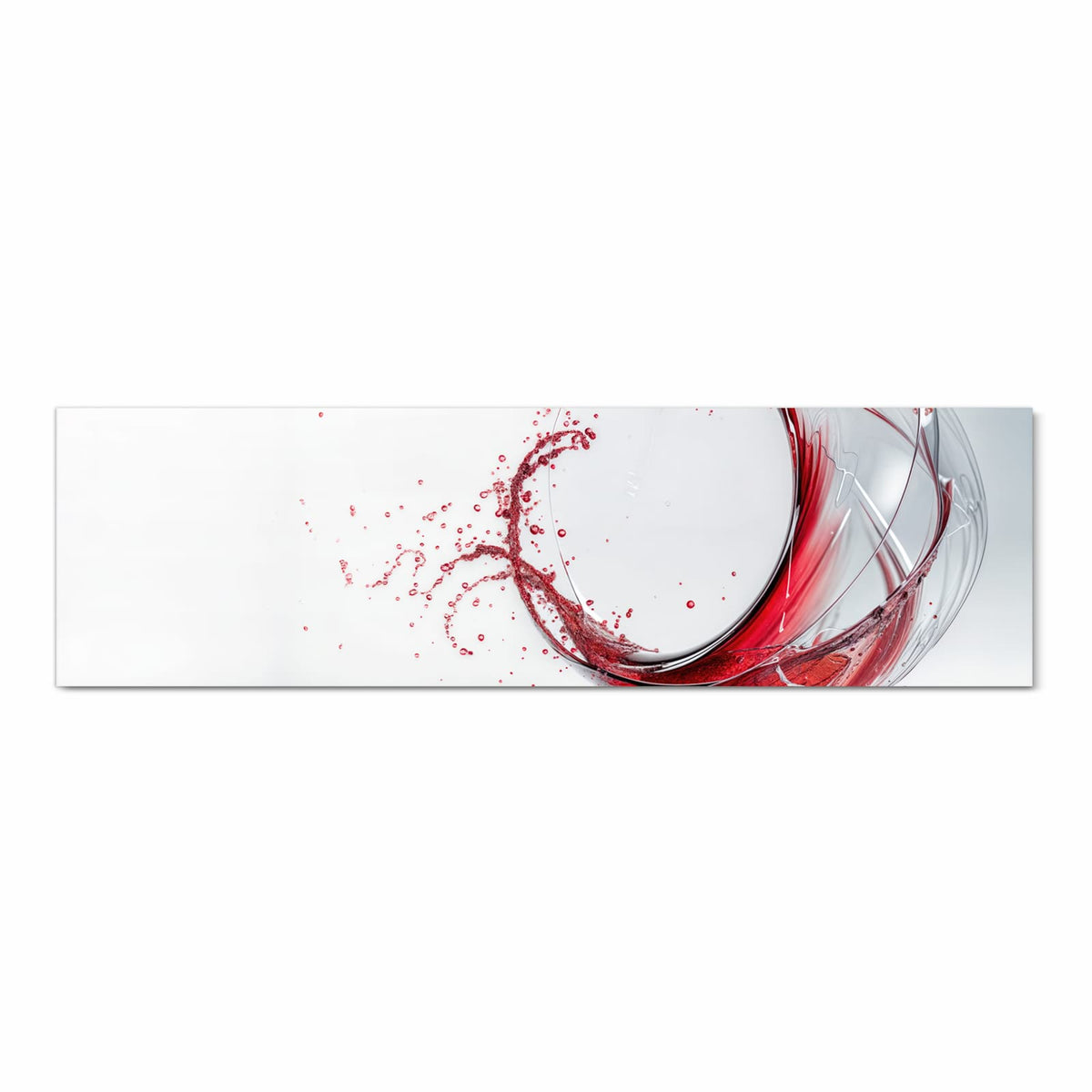 Langlebiger Küchenläufer mit Motiv Rotwein Spritzer in Frontansicht, waschbar