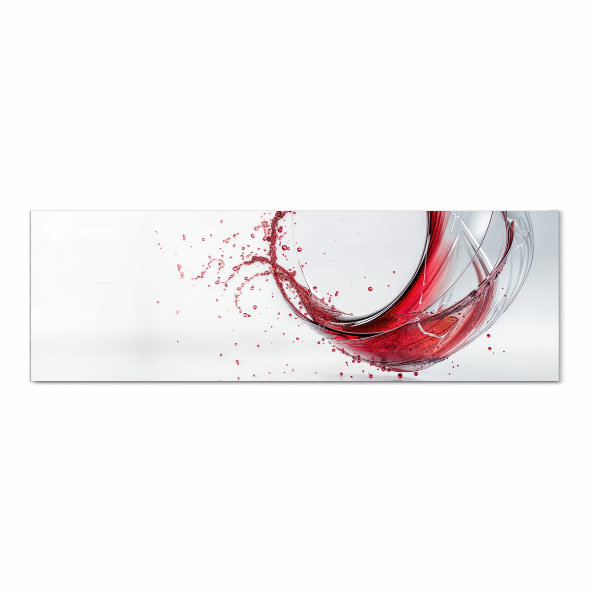 Waschbarer Küchenläufer nach Maß mit Motiv Rotwein Spritzer in Frontansicht
