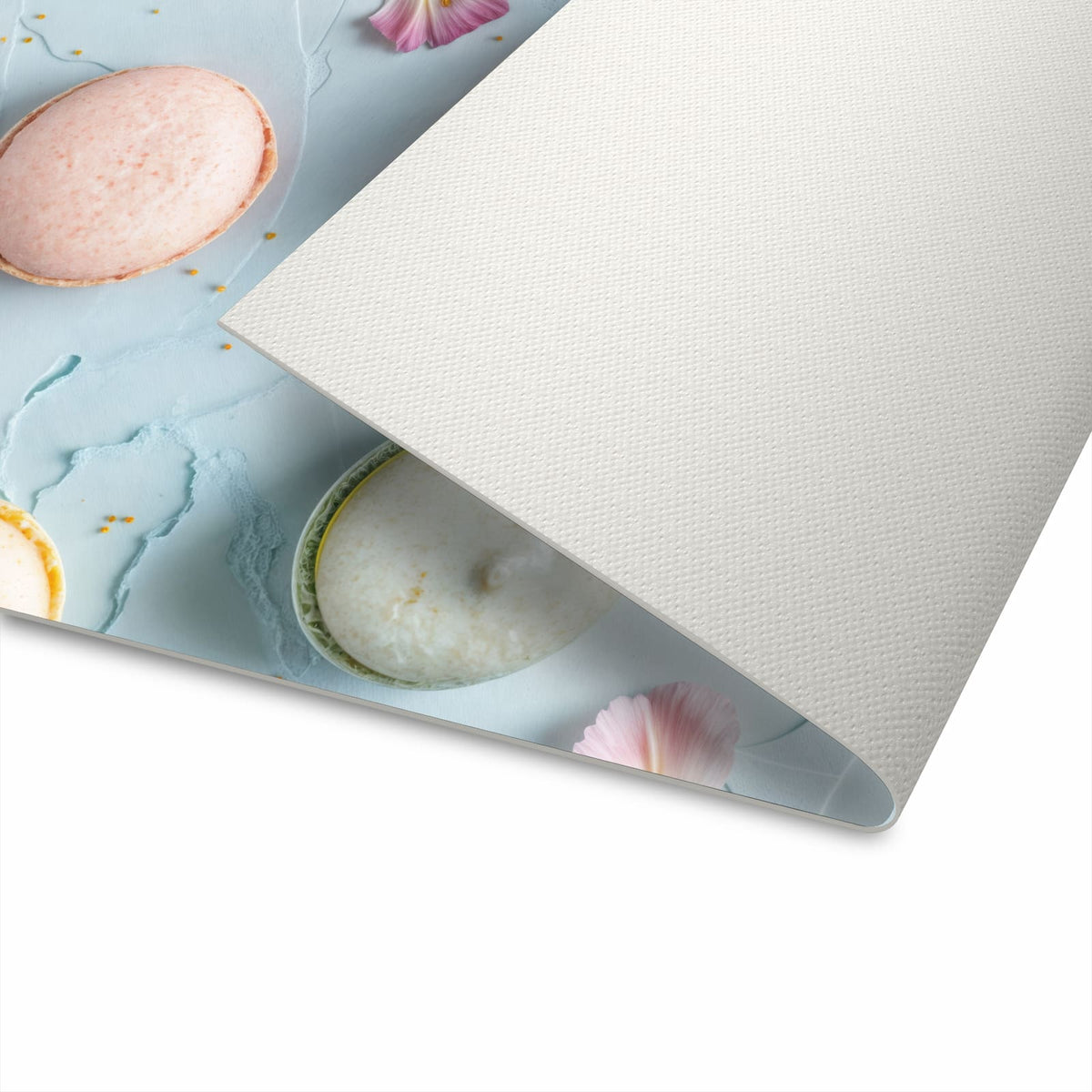 Fleckenresistenter Küchenteppich mit Motiv Französische Macarons auf Unterseite