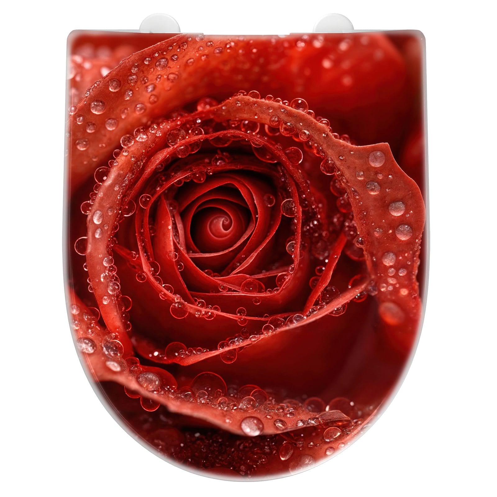 WC-Sitz mit Absenkautomatik Wassertropfen Rose