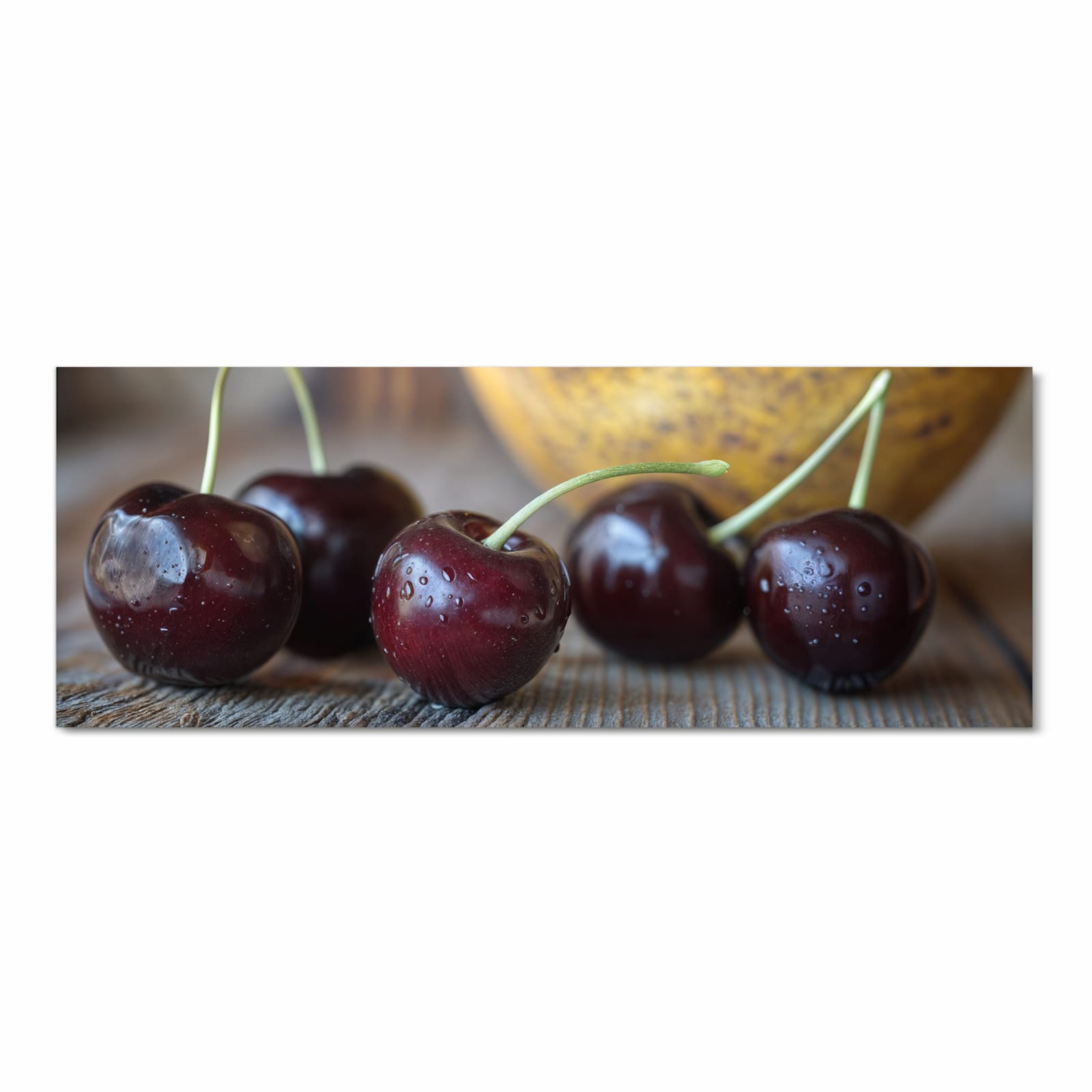 Küchenteppich mit Motiv Frische Kirschen in Frontansicht für optimalen Trittkomfort