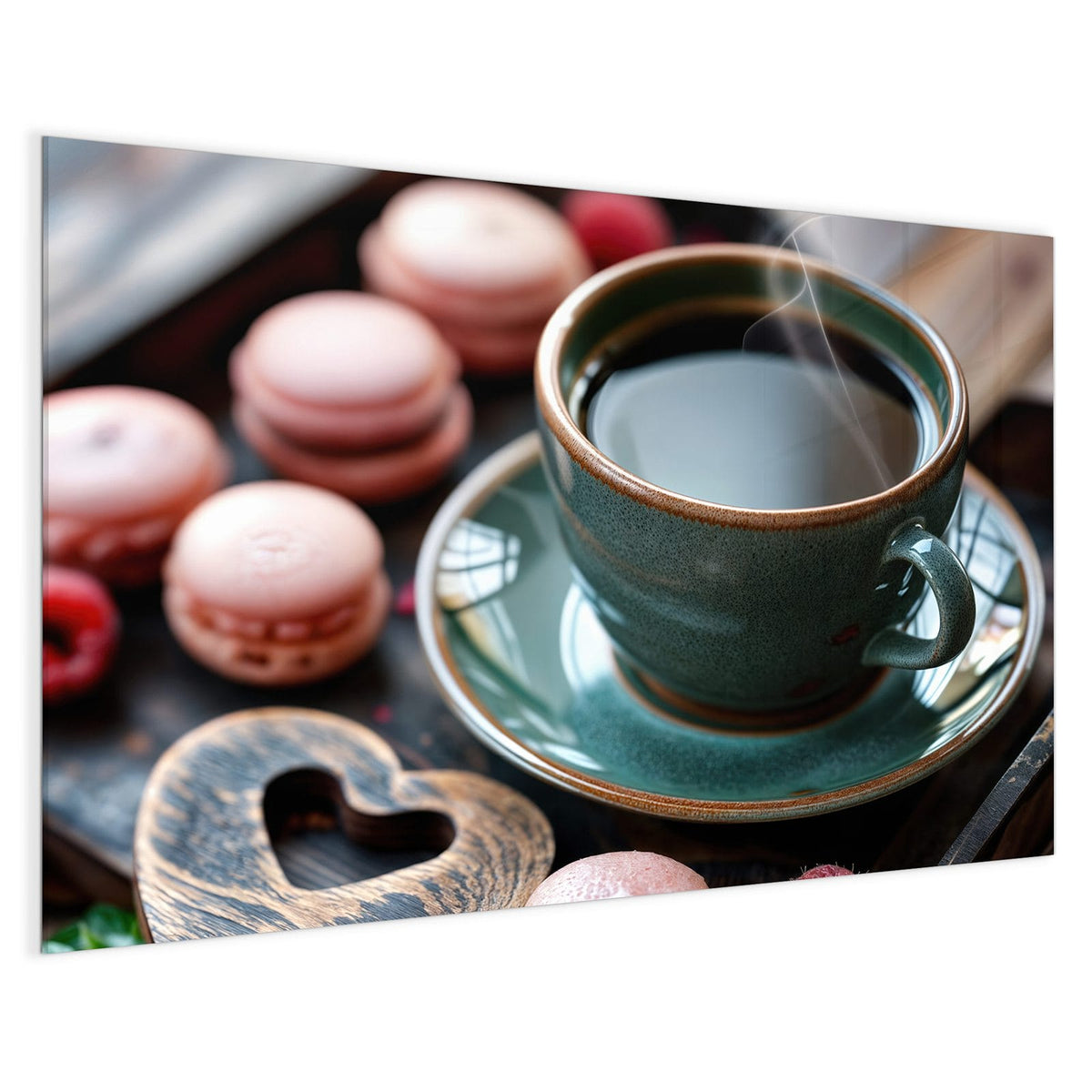 4 mm Glas statt lackiertem Blech – Magnettafel - Kaffee mit Macarons