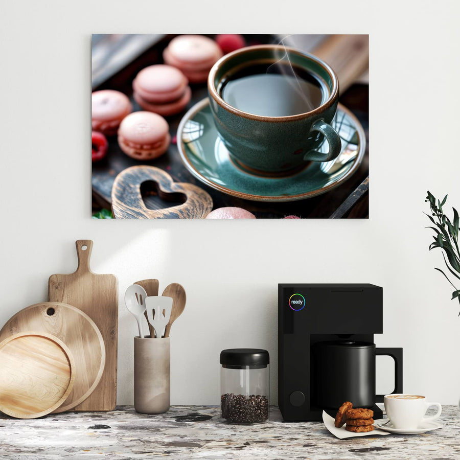 Maße Metall Magnettafel - Kaffee mit Macarons
