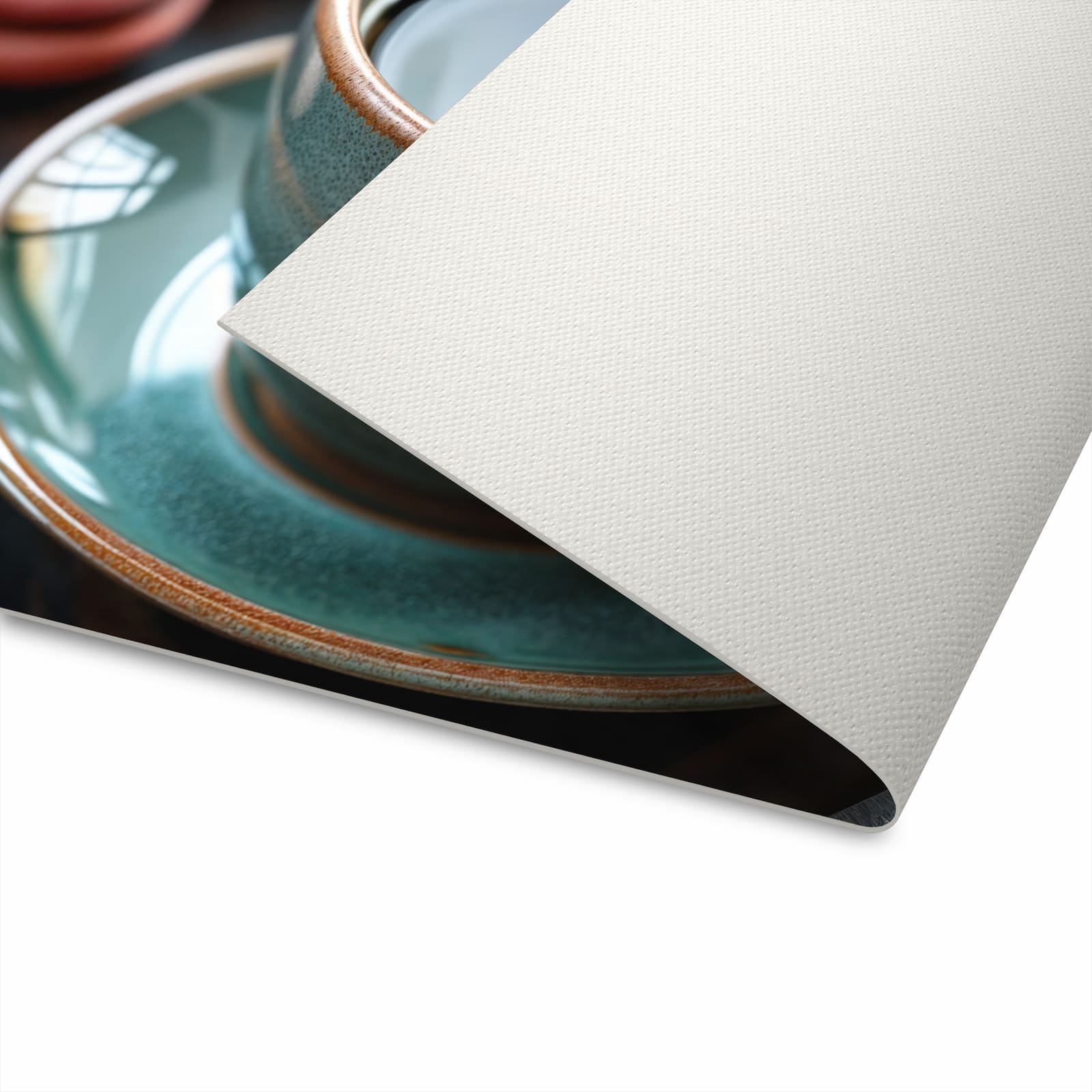 UV-beständiger abwaschbarer Küchenläufer mit Motiv Kaffeepause Macarons in der Unterseite