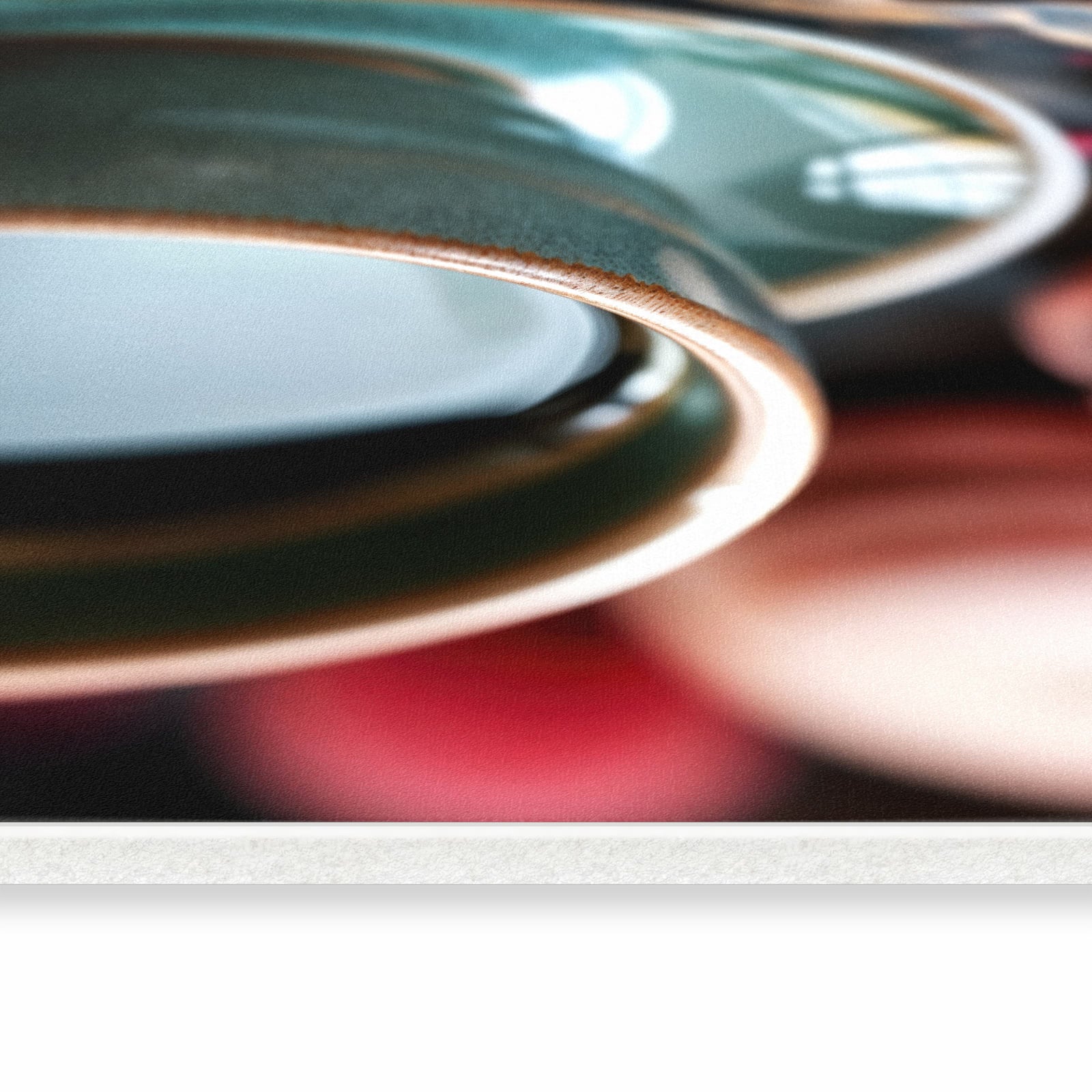 Küchenteppich mit angenehmer Haptik und Motiv Kaffeepause Macarons in seitlicher Ansicht