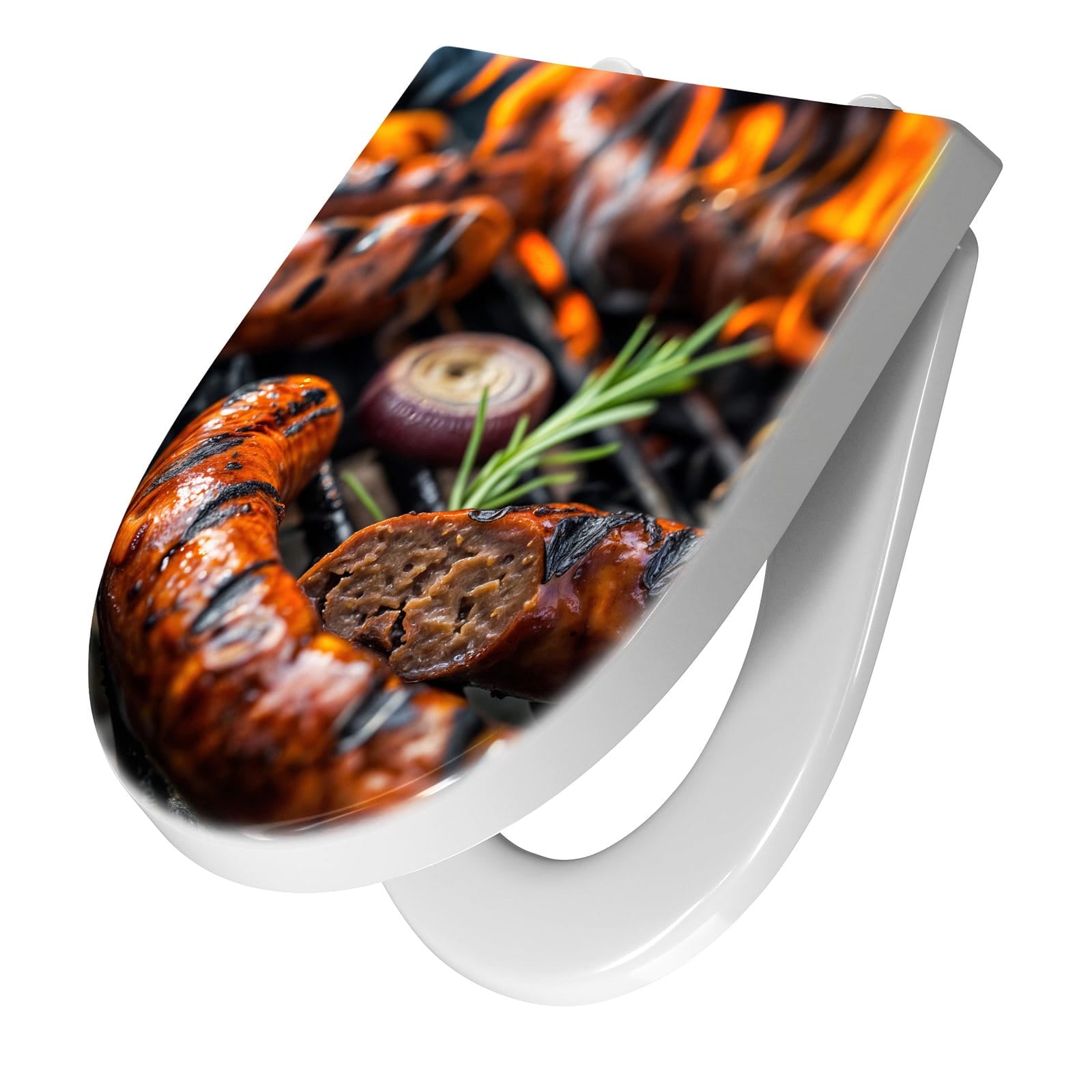 WC-Sitz mit Absenkautomatik Grillwurst B B Q
