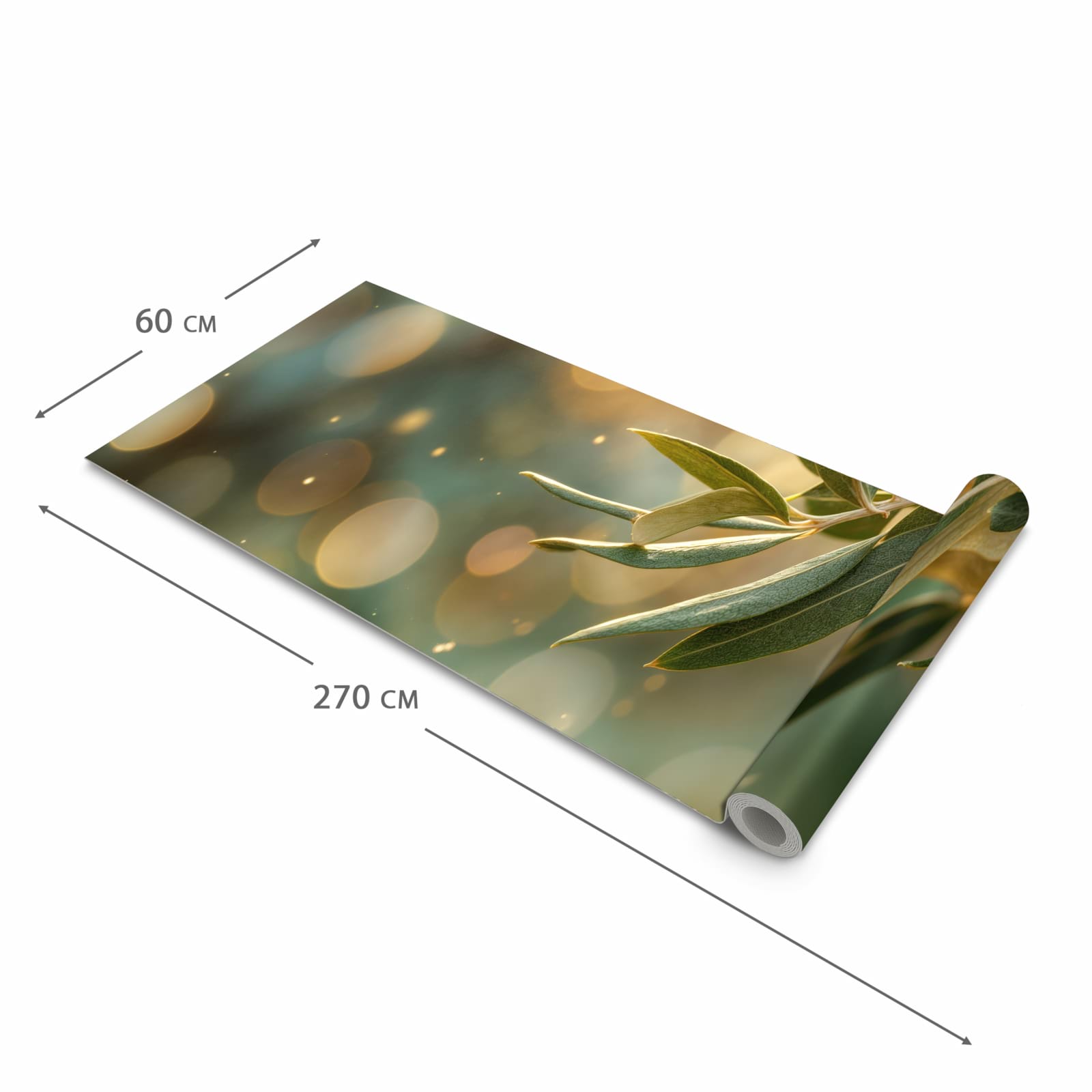 Farbbeständiger Teppich für die Küche mit Motiv Olivenzweig in der Grösse 60x90 cm