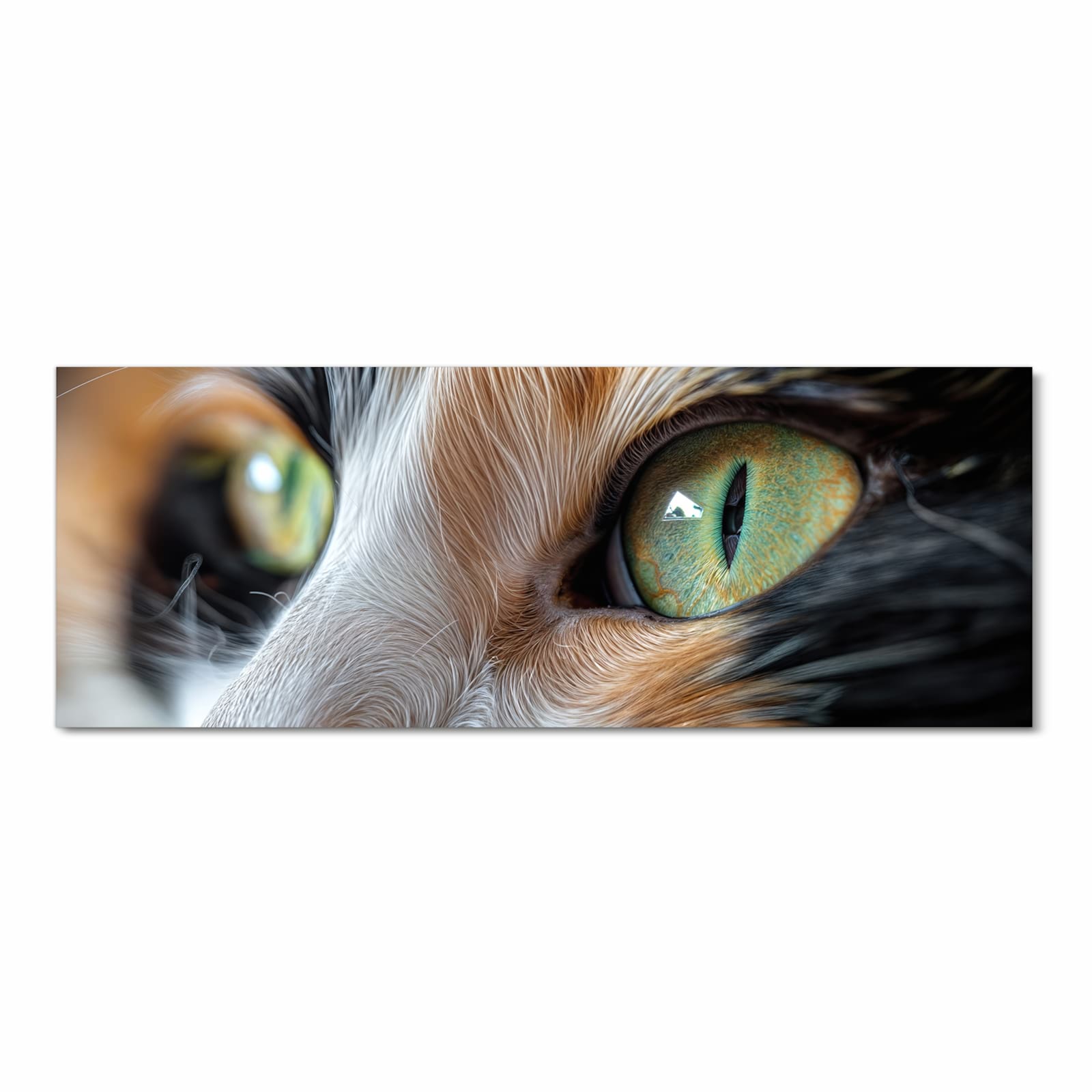 Strapazierfähiger waschbarer Küchenläufer mit Motiv Katzenaugen in Frontansicht