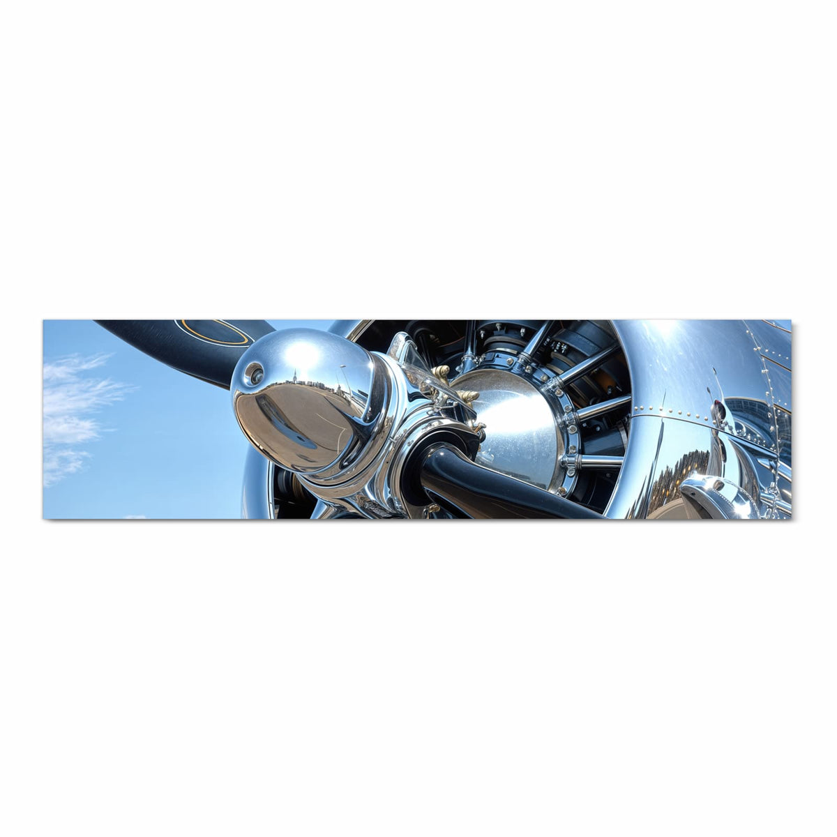 Zeitsparender rutschfester Küchenteppich mit Motiv Flugzeugpropeller in Frontansicht