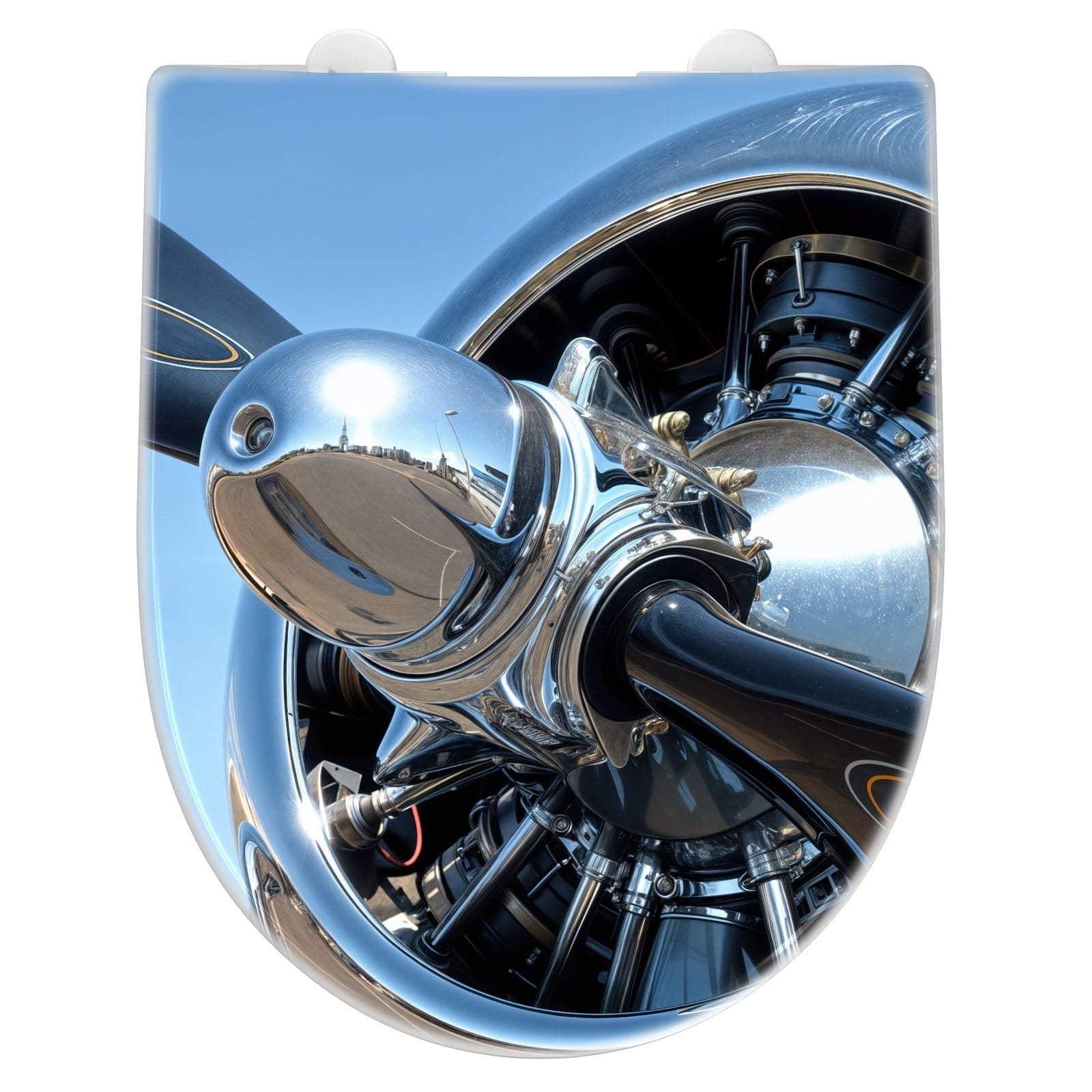 WC-Sitz mit Absenkautomatik Flugzeugpropeller