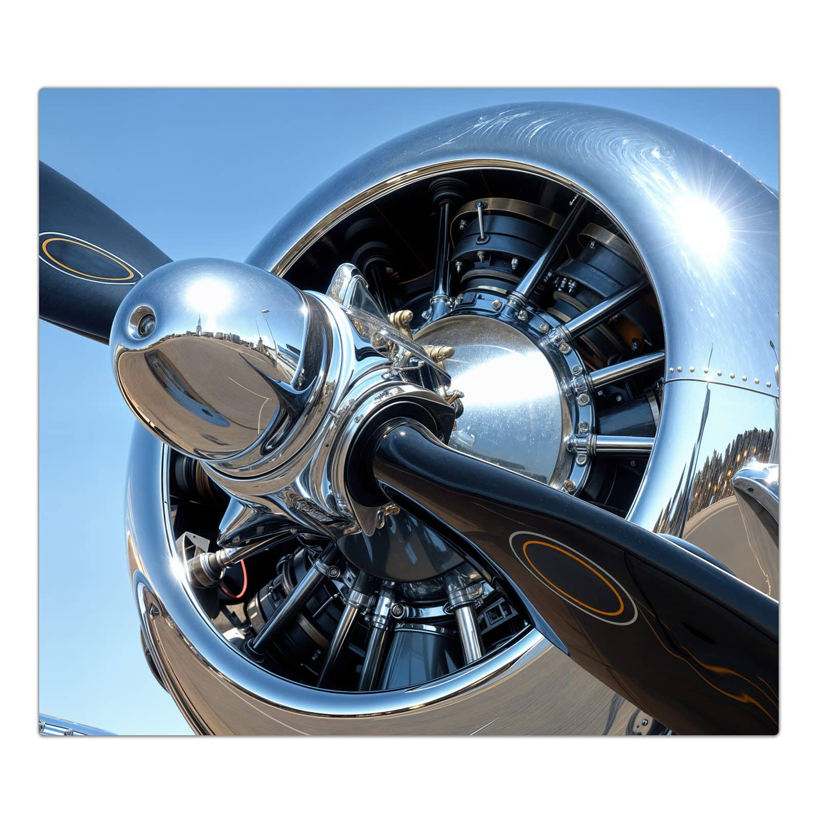 1-teilige Glasplatte für Herd mit Flugzeugpropeller-Motiv in der Frontansicht #grösse_1-Teilig (60x52cm)