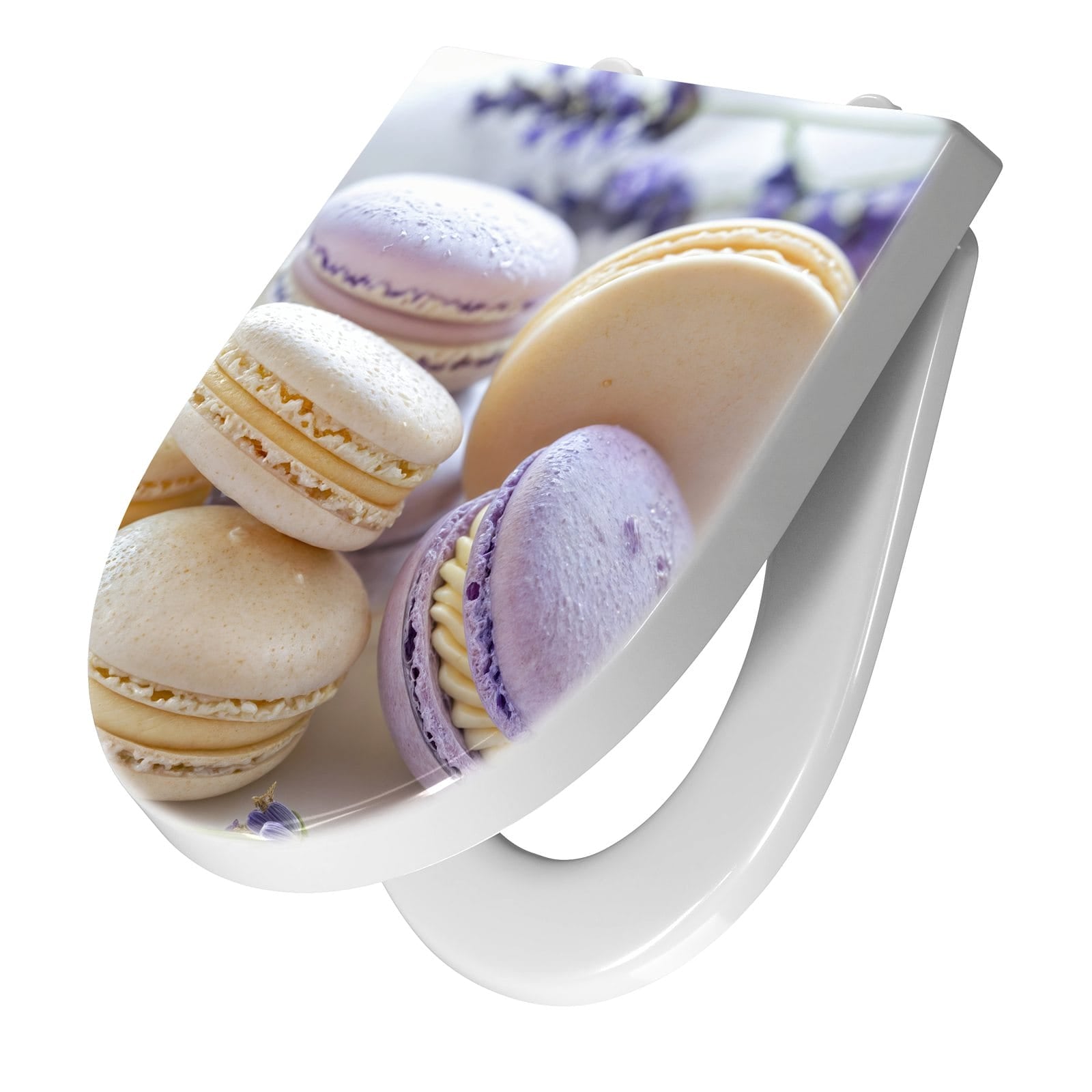 WC-Sitz mit Absenkautomatik Lavendel Macarons