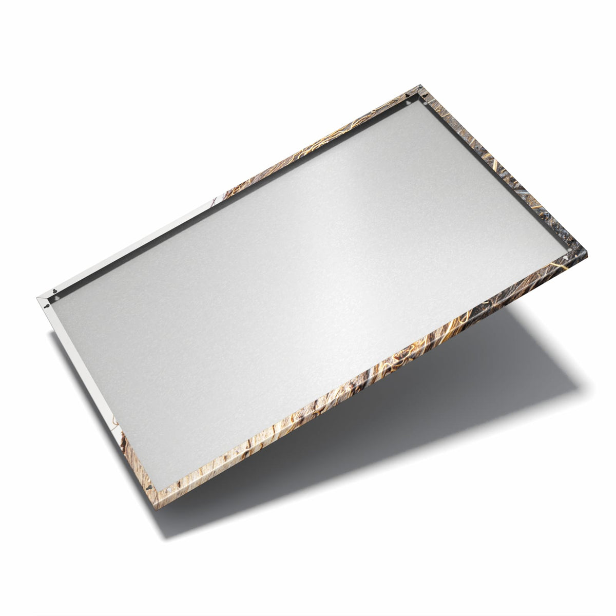 Nur 7 mm – liegt eng an der Wand – Metall Magnettafel - Faserige Kokosschale