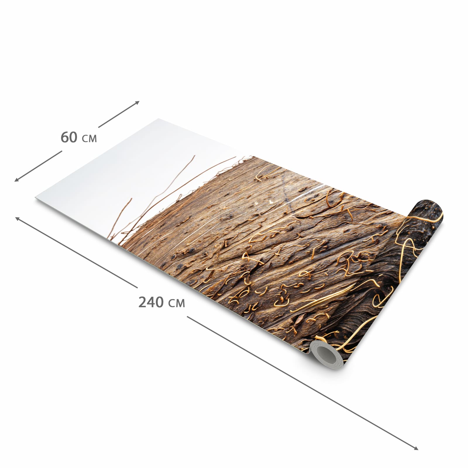 Langlebiger moderner Küchenläufer mit Motiv Nuss Schale Detail in der Grösse 60x180 cm