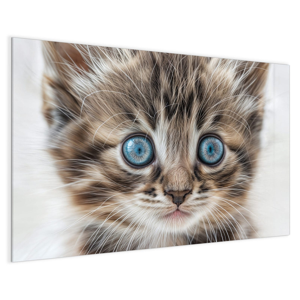 4 mm Glas statt lackiertem Blech – Magnettafel - Blauäugiges Kätzchen