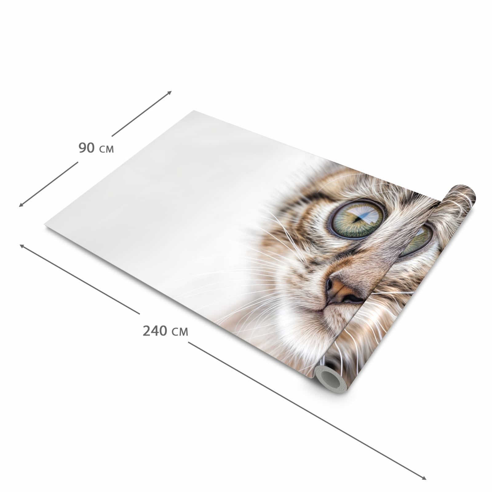 Strapazierfähiger waschbarer Küchenläufer mit Motiv Katzenjunges trittin in der Grösse 60x150 cm