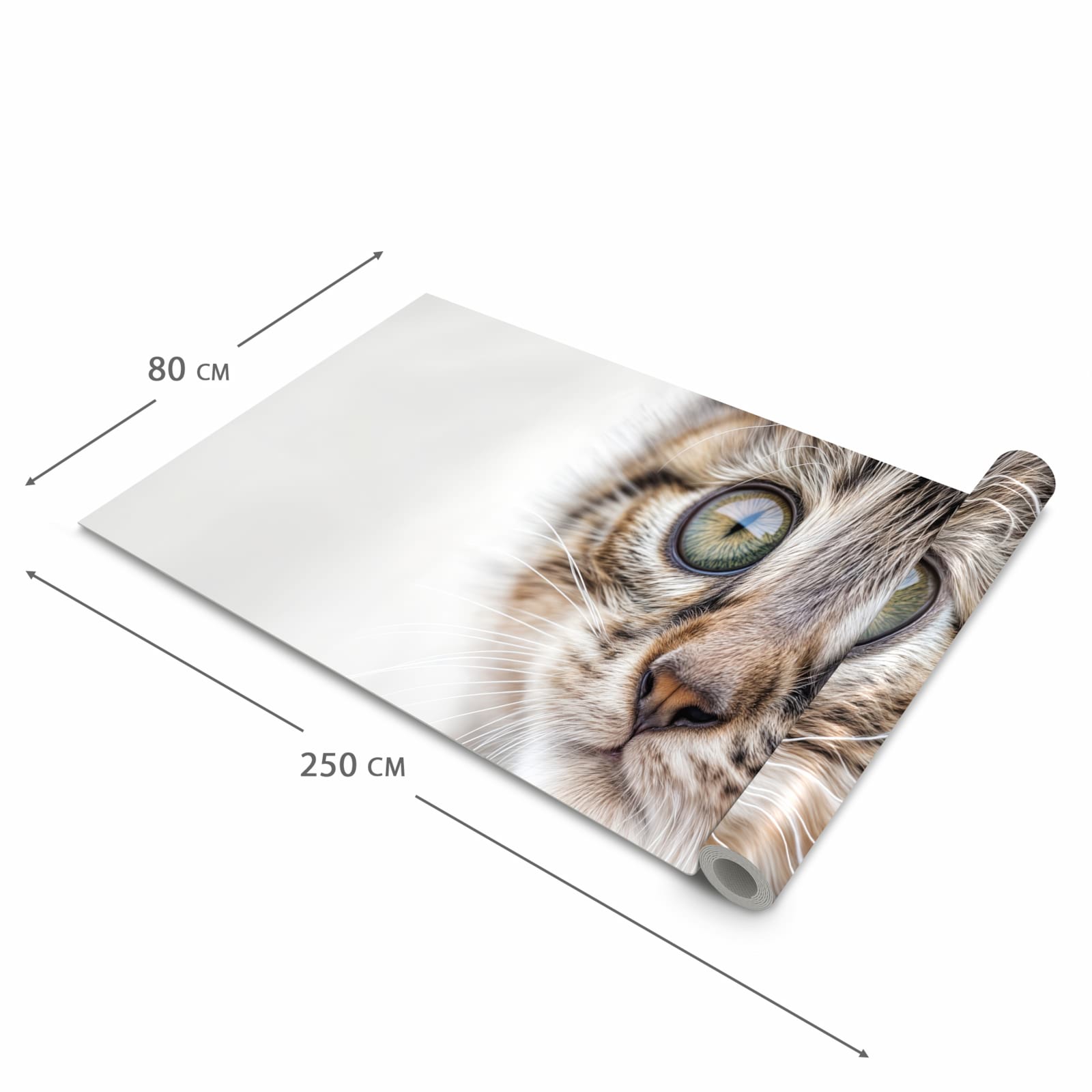 Rutschhemmender Küchenläufer mit Motiv Katzenjunges trittin in der Größe 60x150 cm