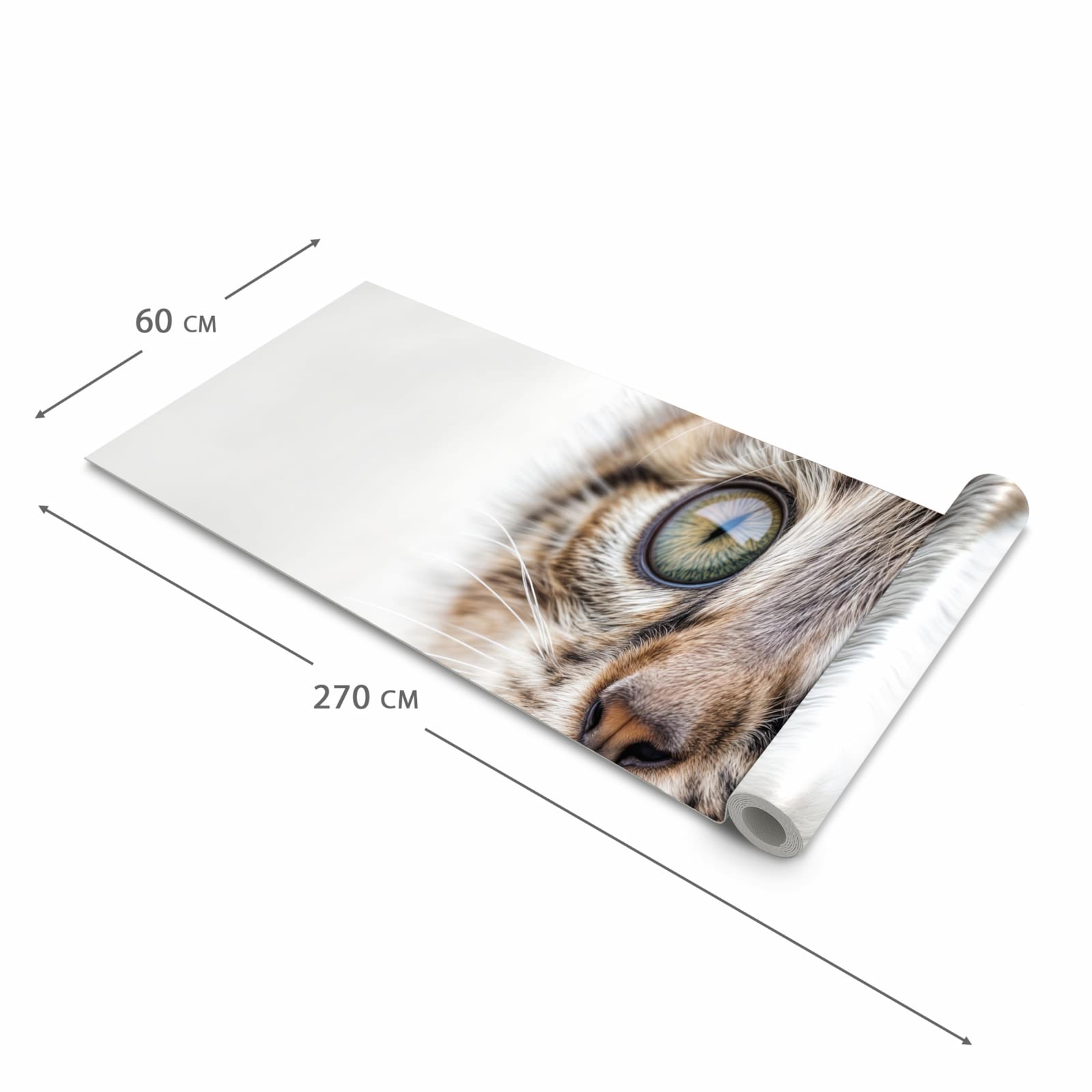 Langlebiger Küchenläufer mit Motiv Katzenjunges trittin in der Grösse 60x150 cm