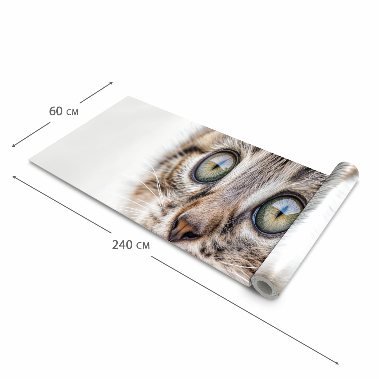 Geruchsneutraler Küchenläufer mit Motiv Katzenjunges trittin in der Grösse 60x120 cm