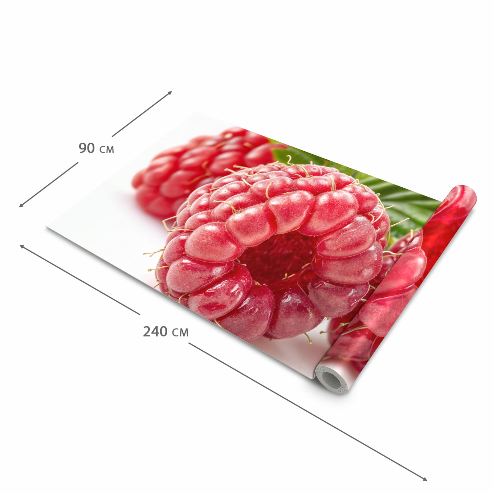 Komfortabler Küchenteppich mit Motiv Himbeeren von Frische in der Grösse 60x120 cm