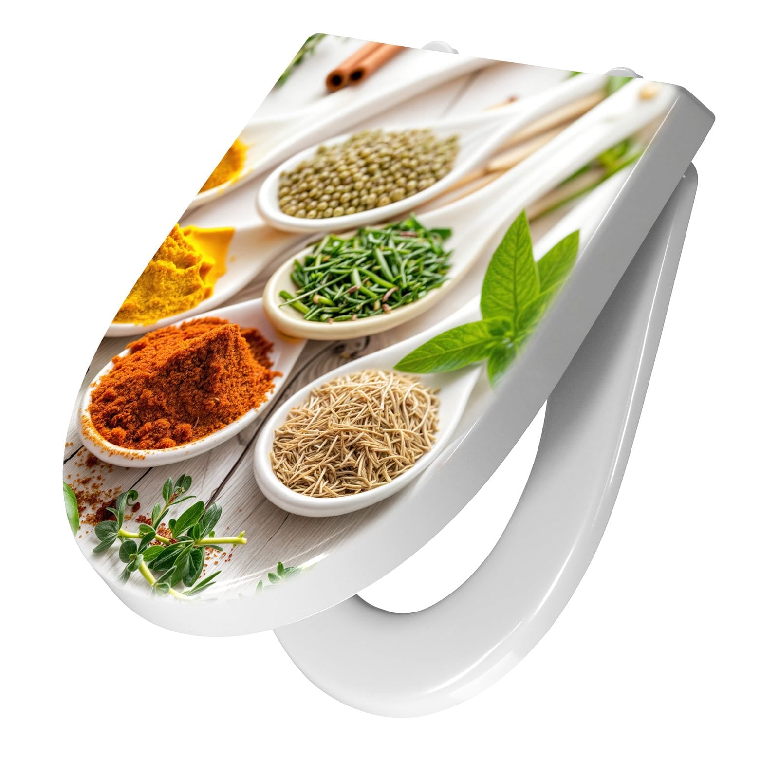 WC-Sitz mit Absenkautomatik Gewürzvielfalt