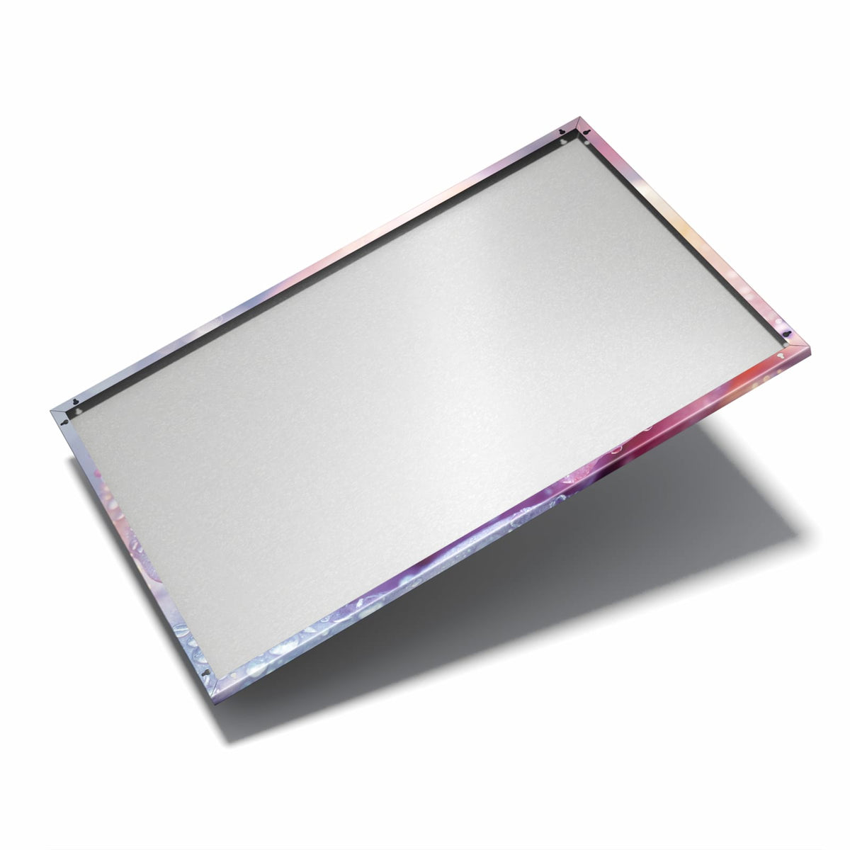 Nur 7 mm – liegt eng an der Wand – Metall Magnettafel - Lila Rose im Tau