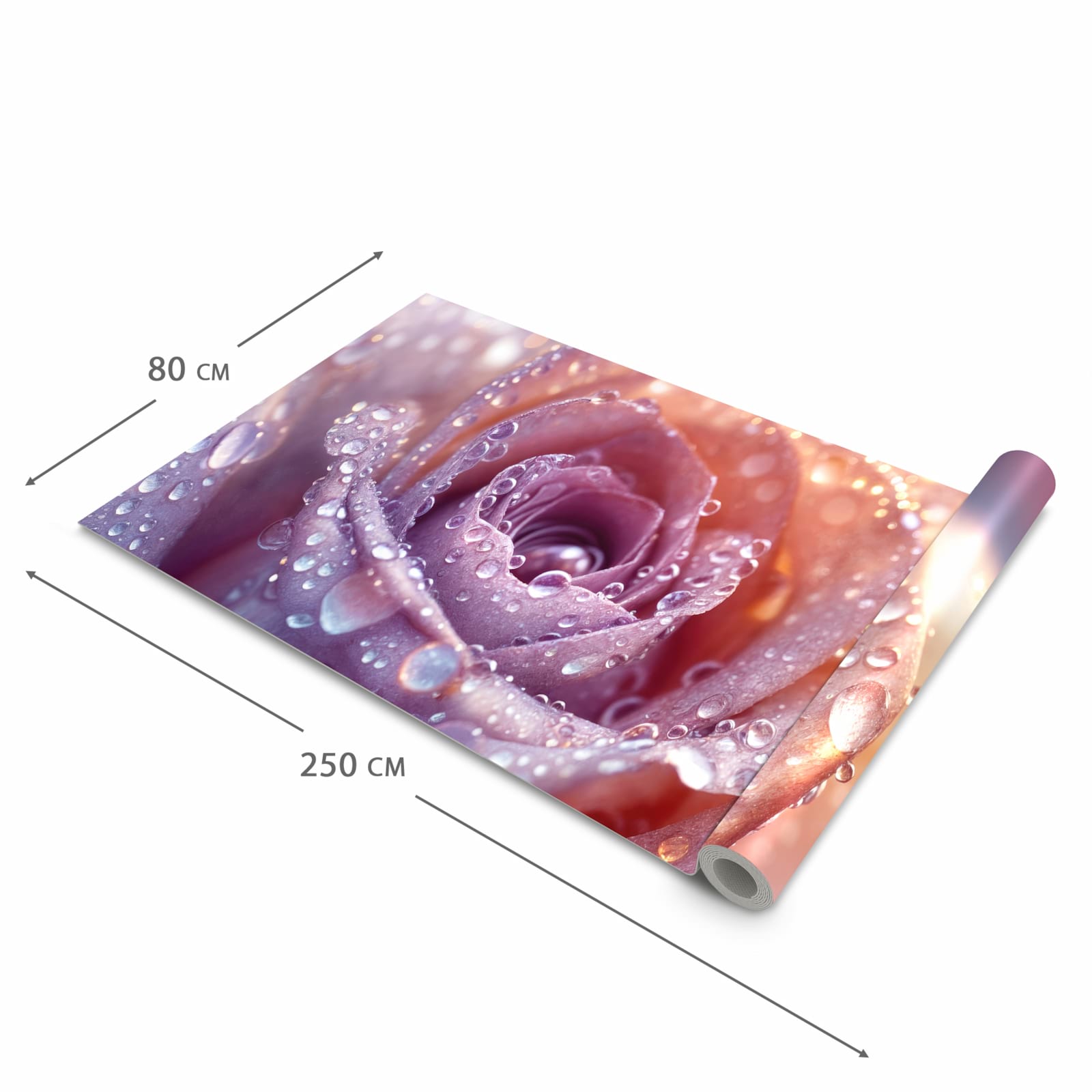 Komfortabler Bodenläufer mit Motiv Nasser Blumenglanz in der Grösse 90x240 cm