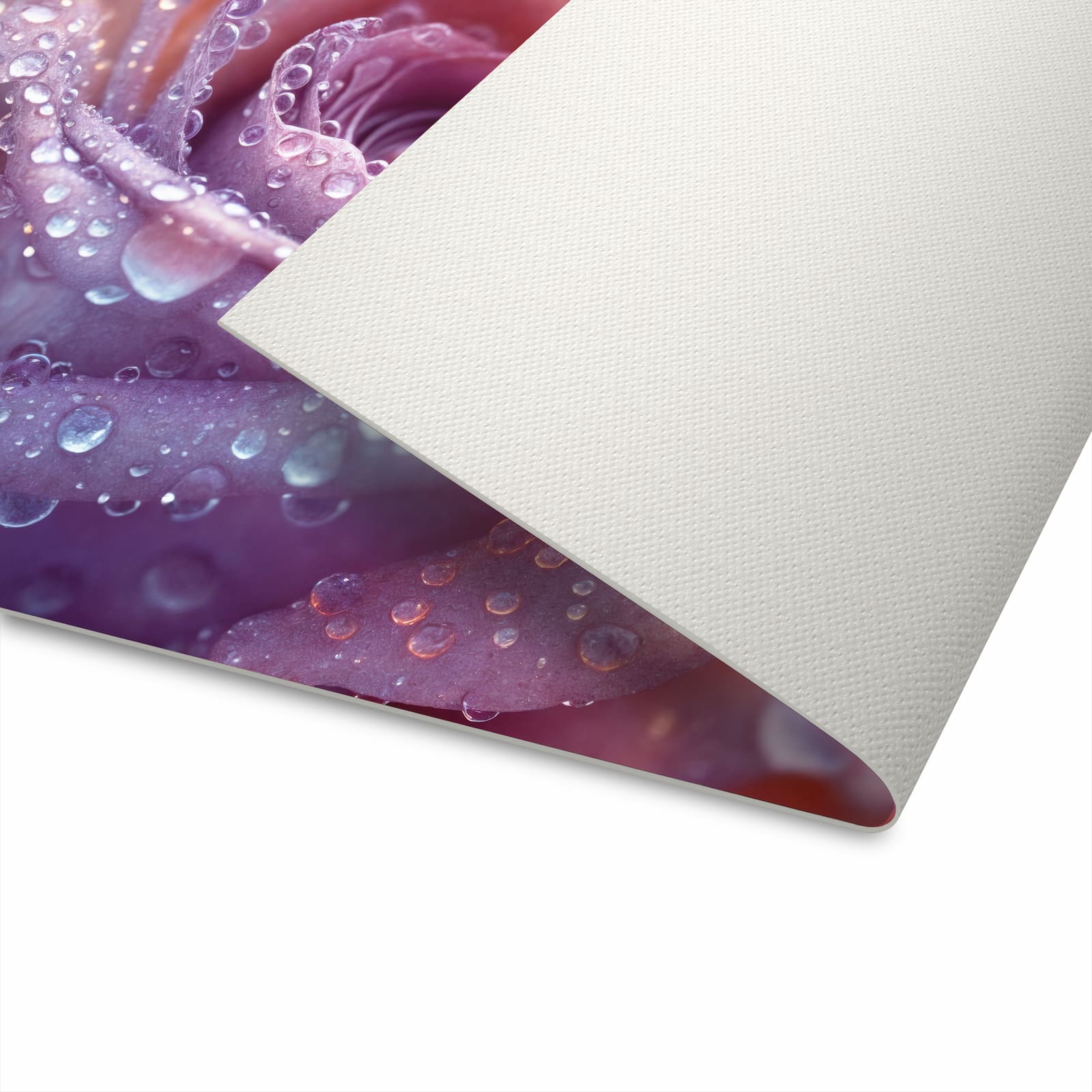 Rutschfester Küchenteppich mit Motiv Nasser Blumenglanz in der Unterseite