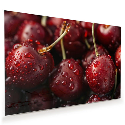 Wandbild mit dem Motiv Rubinrote Kirschen