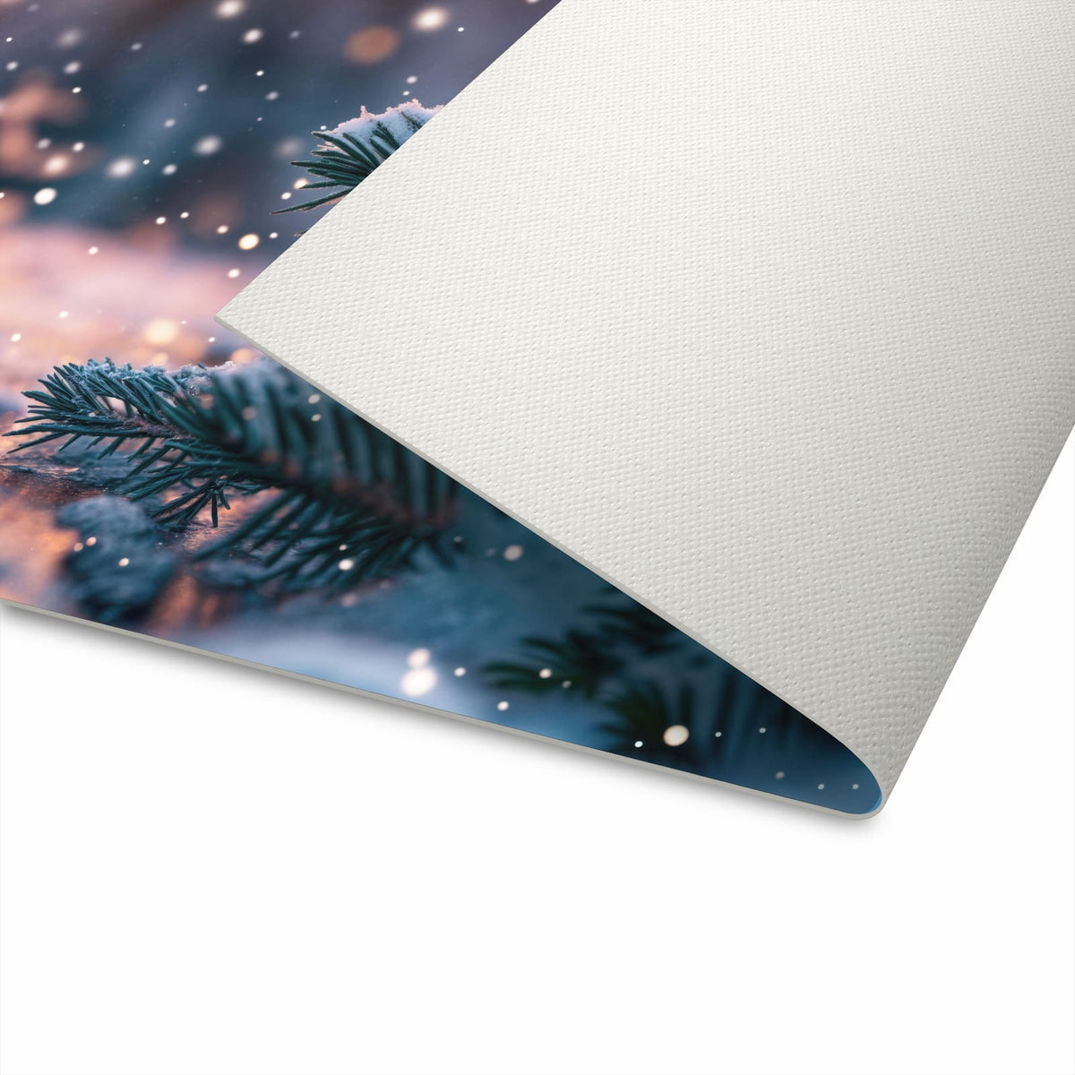 Wasserabweisender Teppich für Esstisch mit Motiv Winterzauber in Unterseite