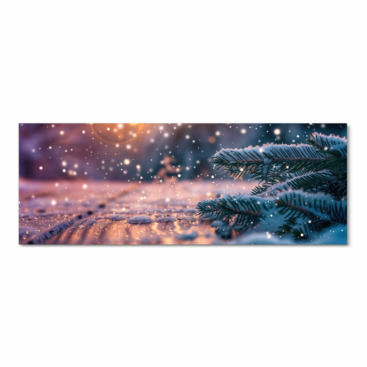 Schmutzabweisender Küchenteppich mit Motiv Winterzauber in Frontansicht