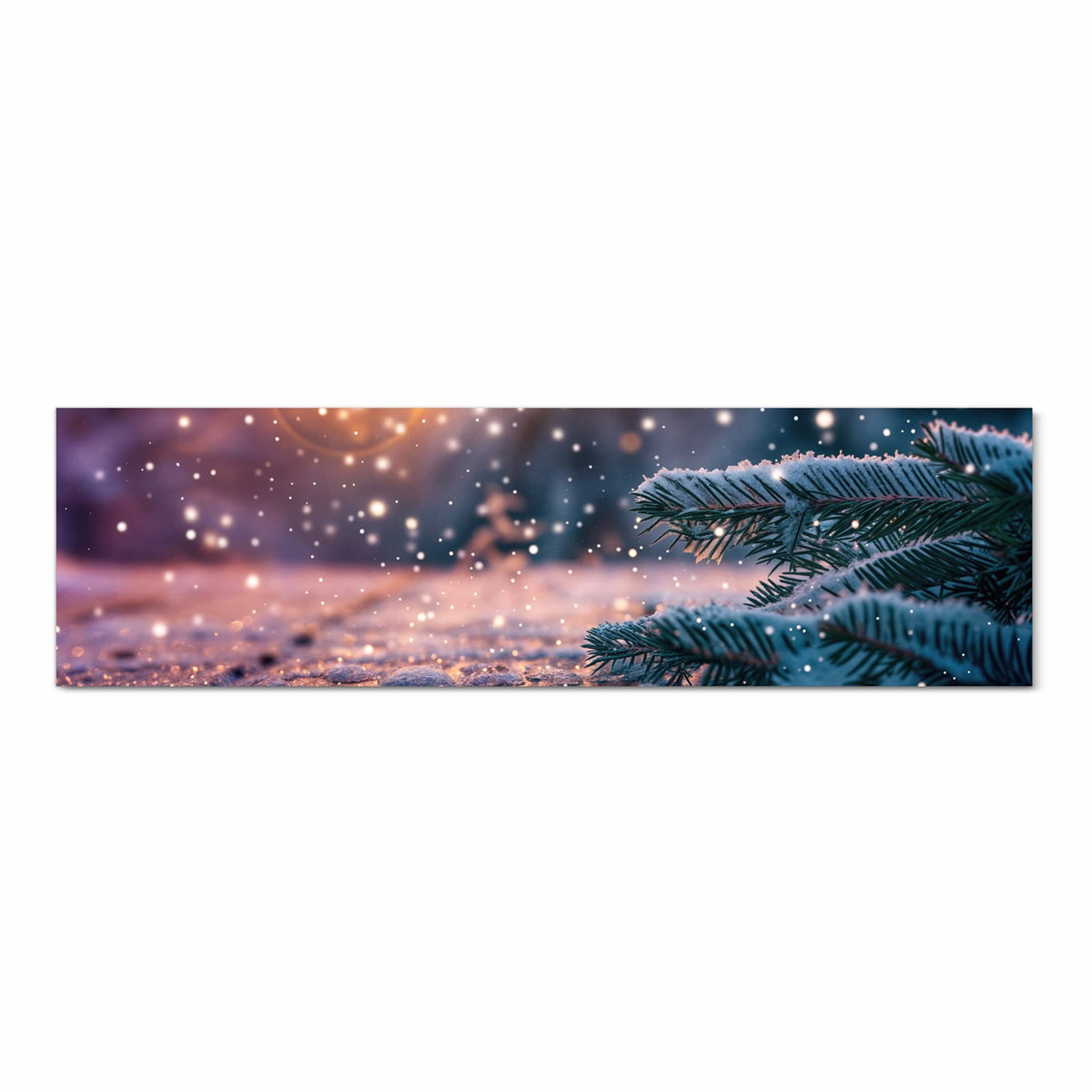 Wasserabweisender Küchenteppich mit Motiv Winterzauber in Frontansicht