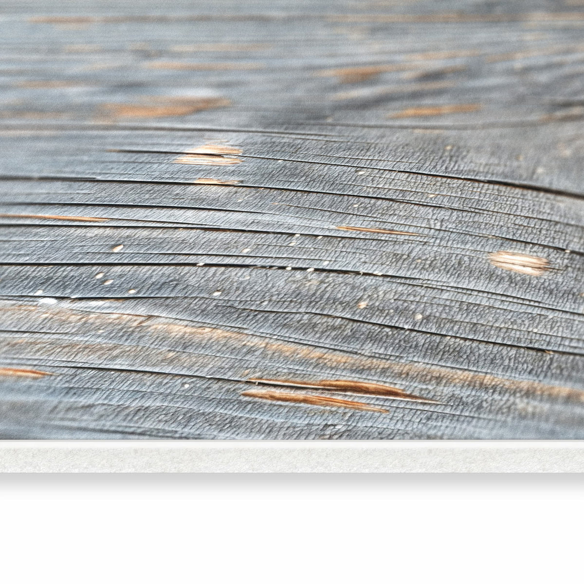Hygienischer rutschfester Küchenteppich mit Motiv Holzstruktur Vintage in seitlicher Ansicht
