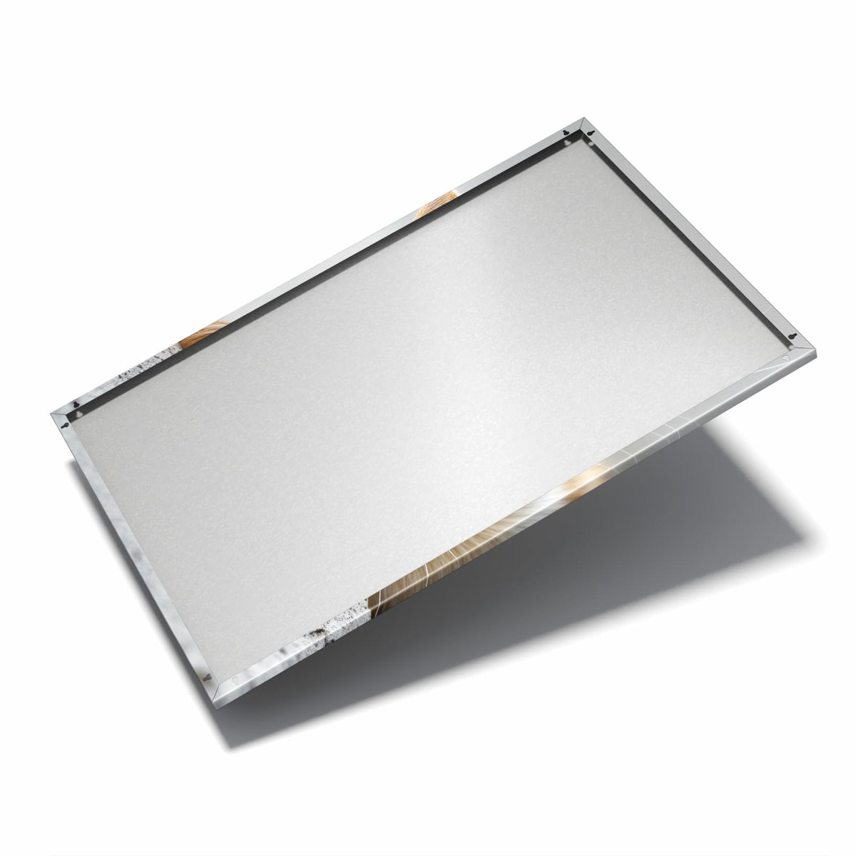 Nur 7 mm – liegt eng an der Wand – Metall Magnettafel - Katze hinter der Mauer